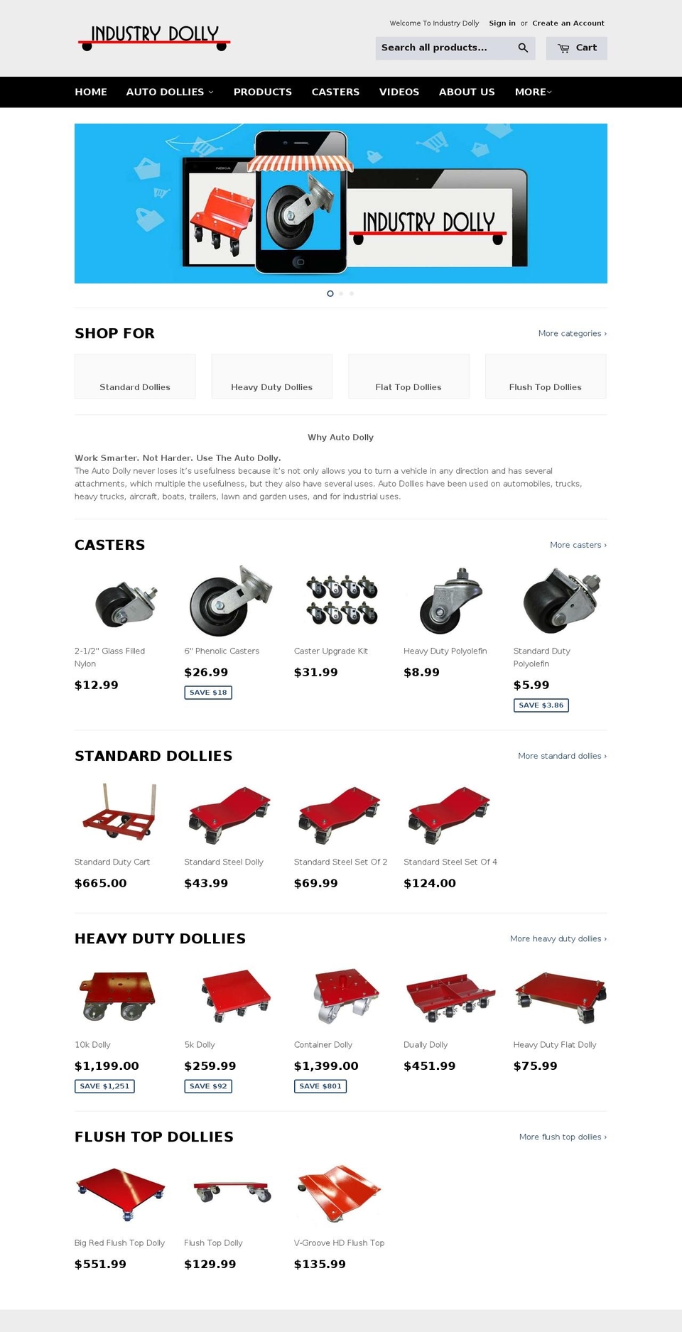 garagedolly.com — Shopify storefront screenshot