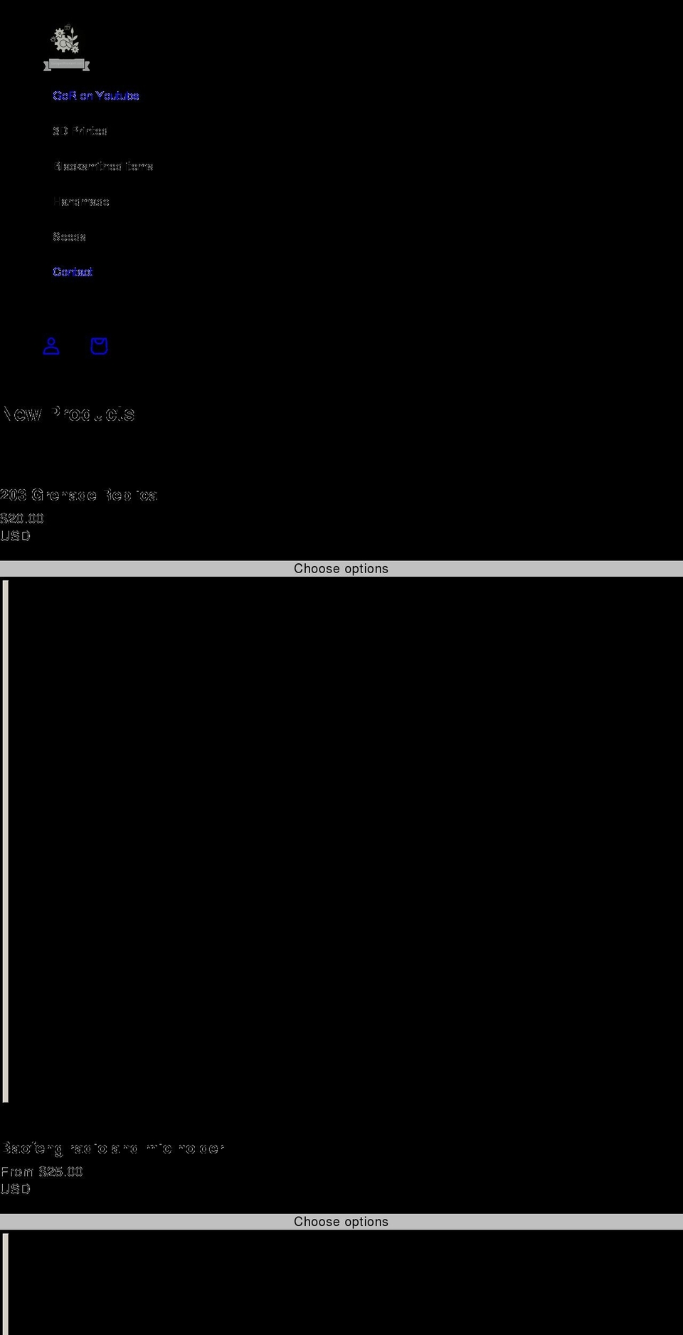 garageofrandom.com shopify website screenshot