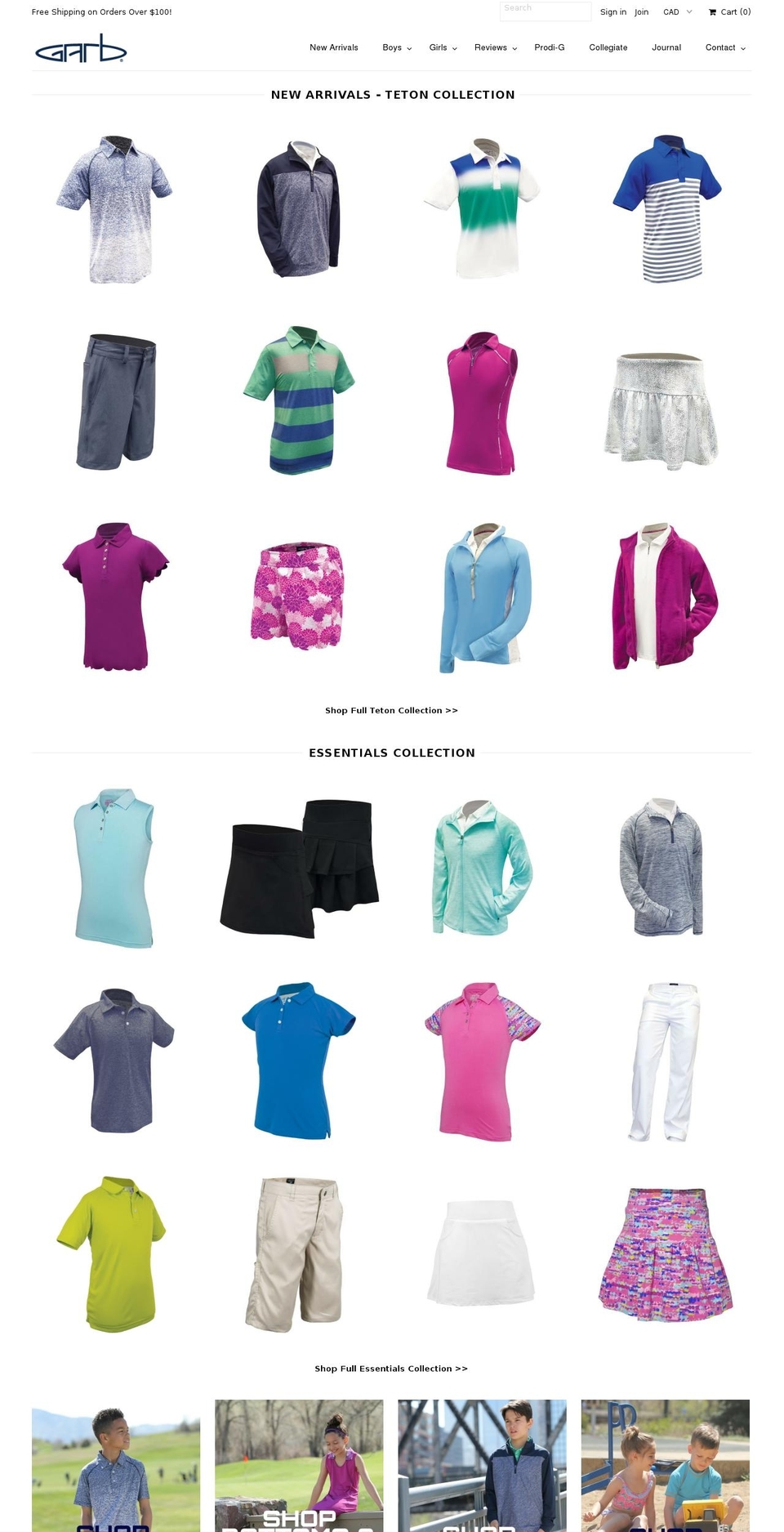 garbinc.com shopify website screenshot