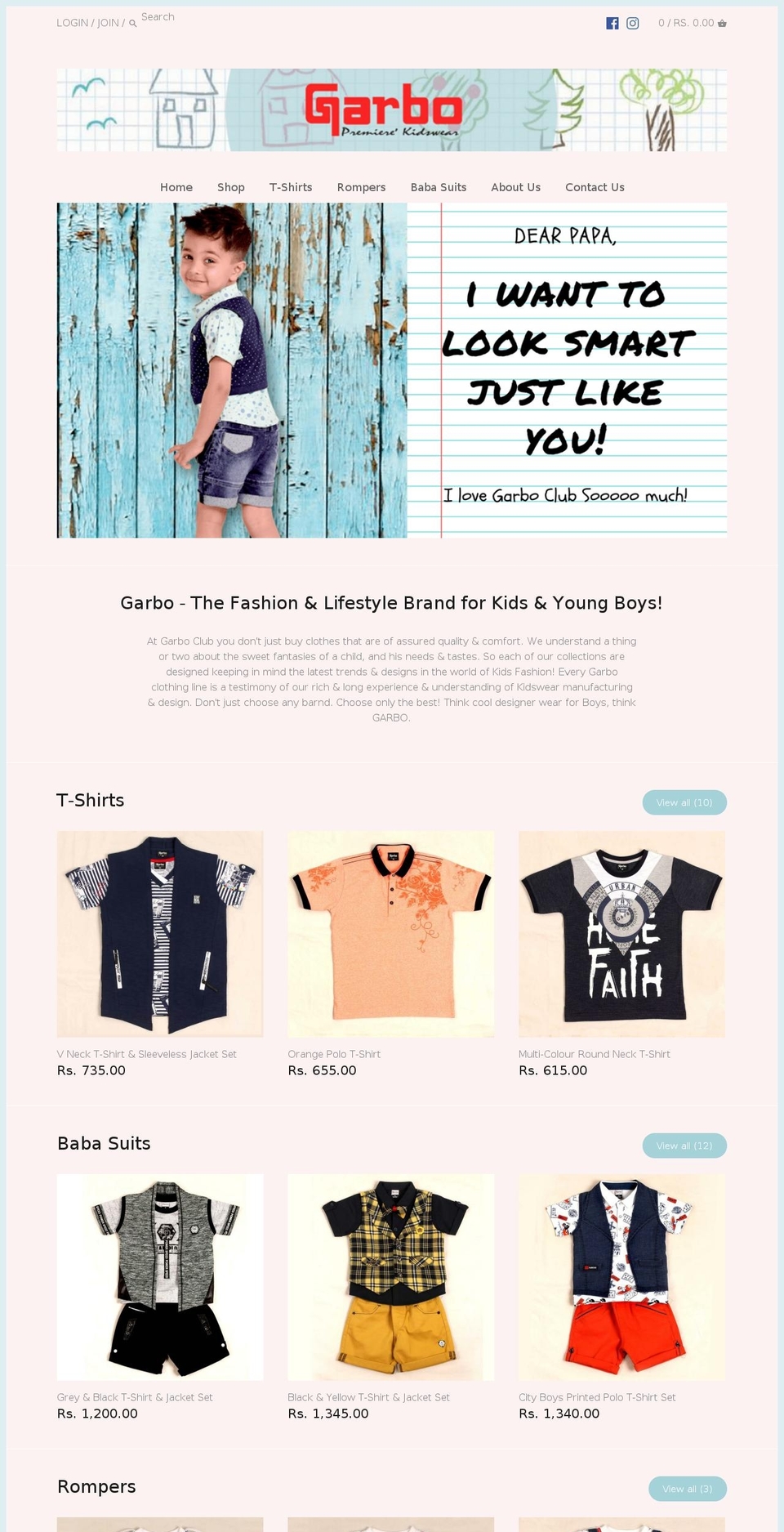 garboclub.com — Shopify storefront screenshot