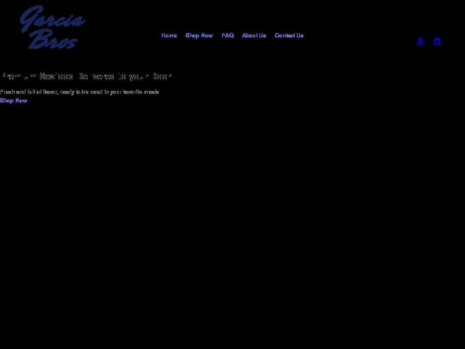 garciabrosseafood.com shopify website screenshot