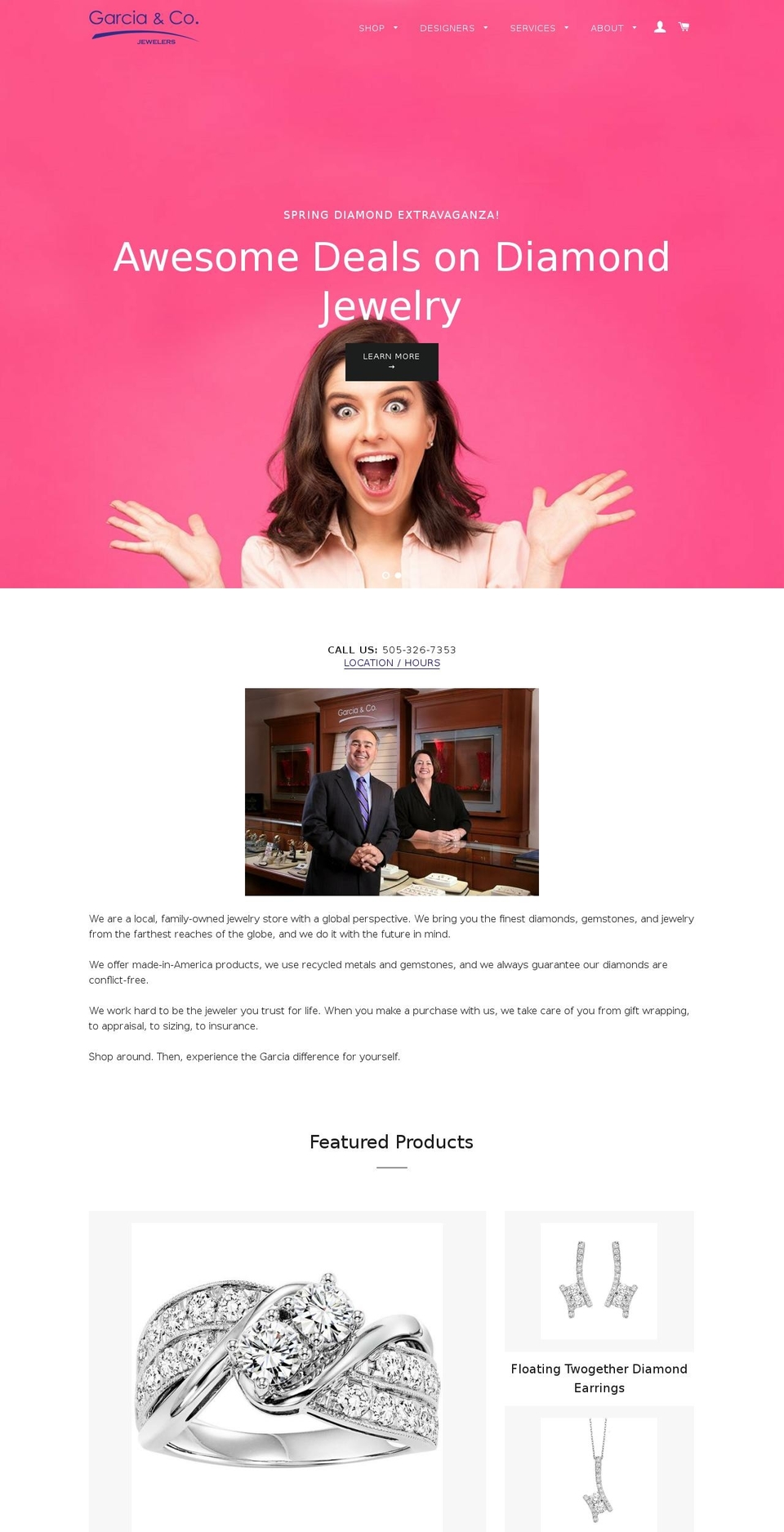 garciajewelers.com shopify website screenshot