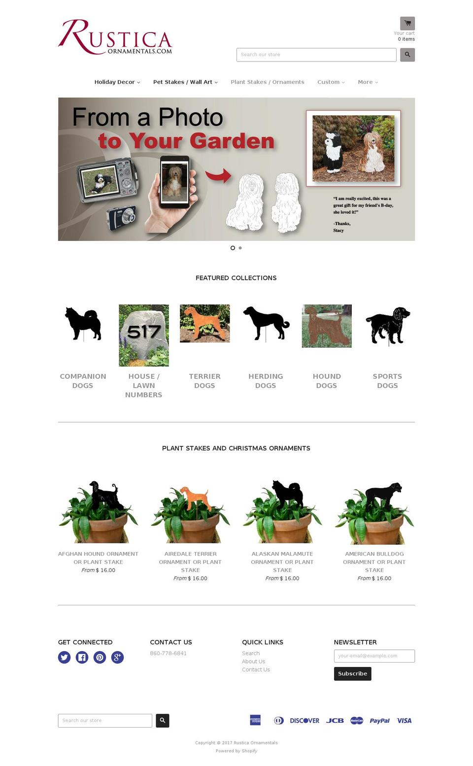garden-decorations.net shopify website screenshot