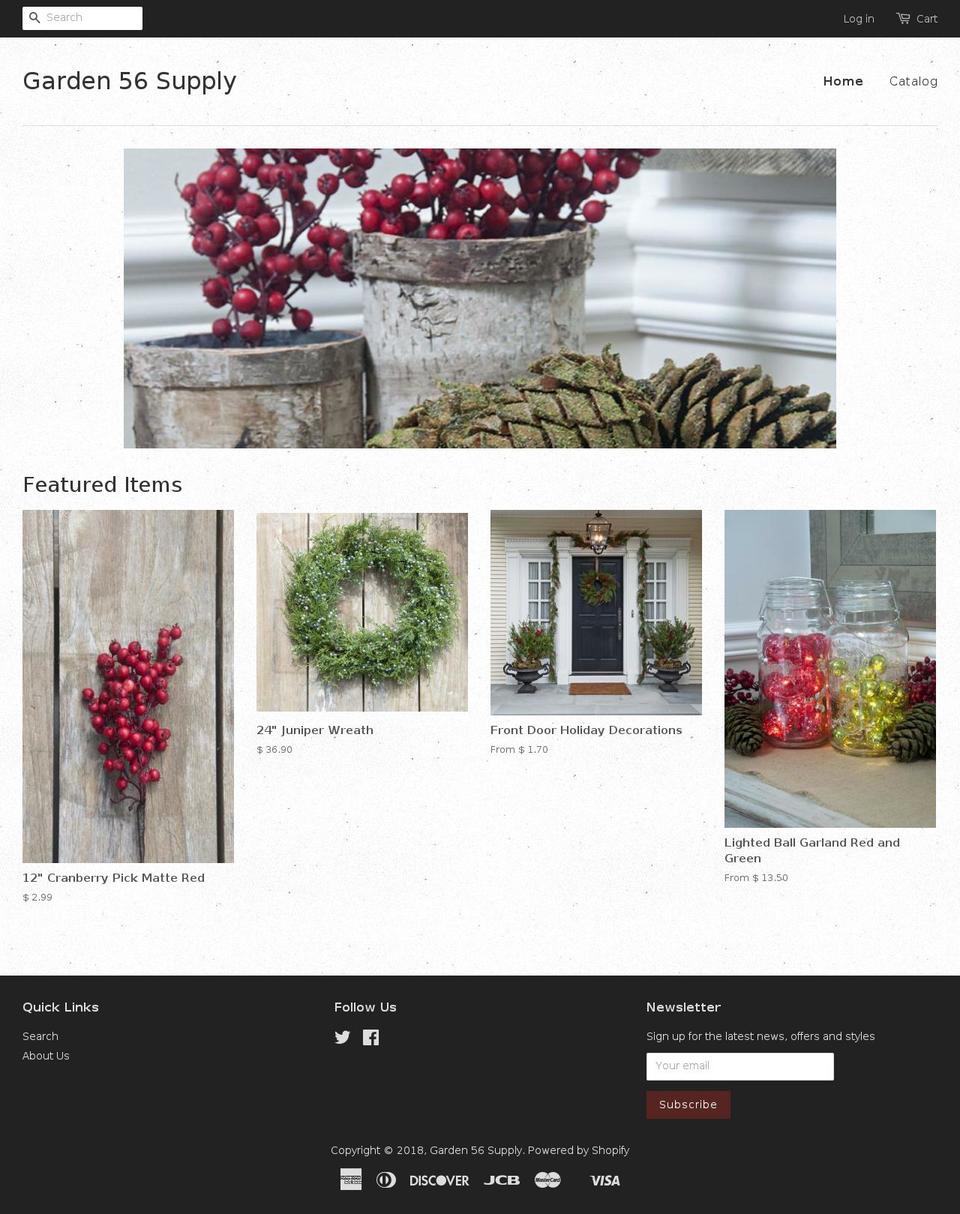 garden56supply.com shopify website screenshot