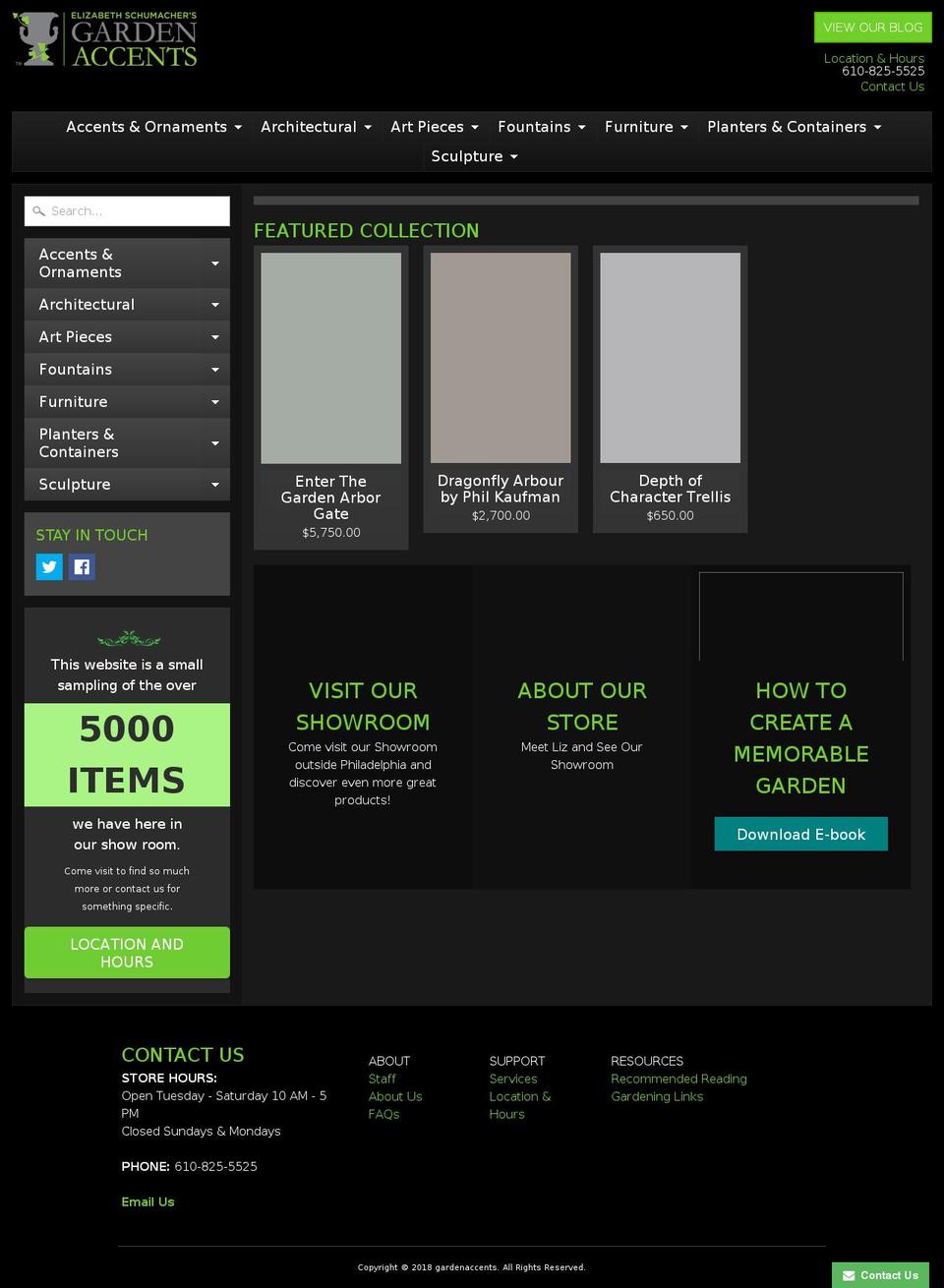 gardenaccents.com — Shopify storefront screenshot