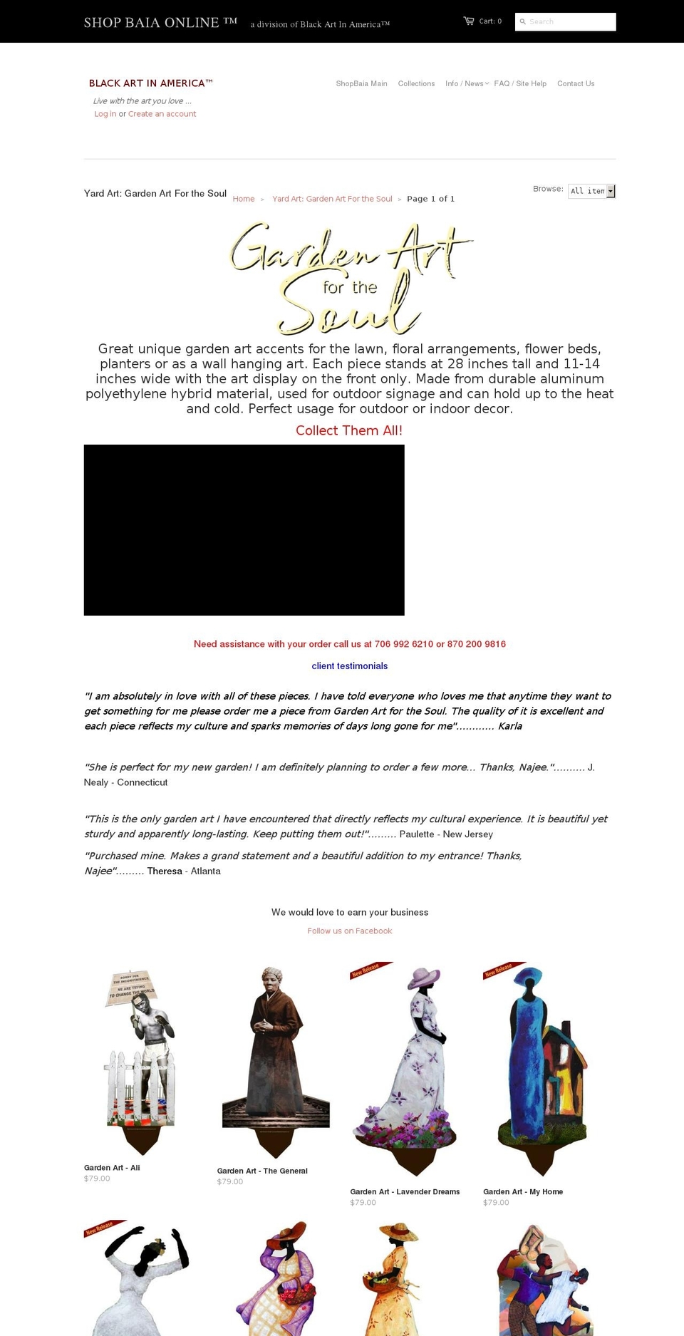 gardenartforthesoul.com — Shopify storefront screenshot