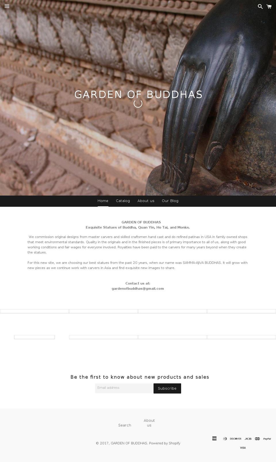 gardenbuddhas.com shopify website screenshot