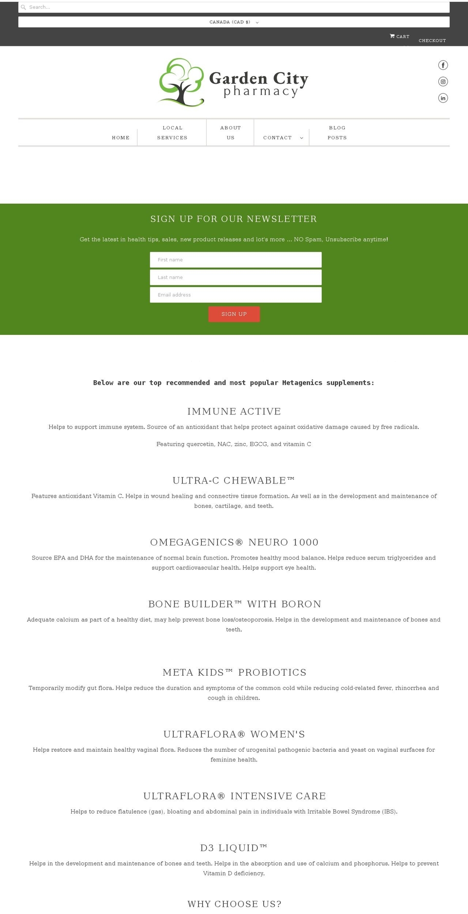 gardencitypharmacy.com shopify website screenshot