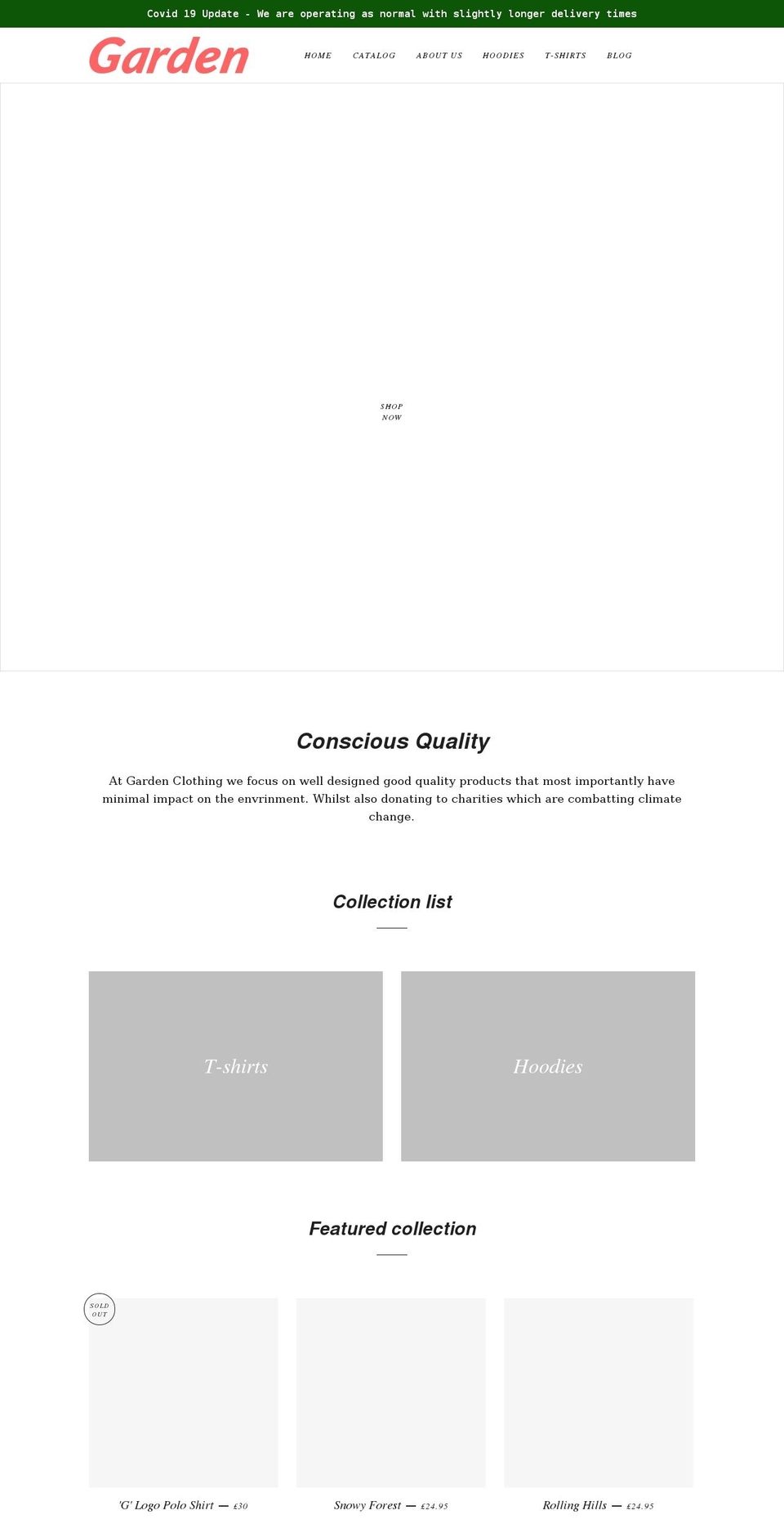 gardenclothing.co.uk shopify website screenshot