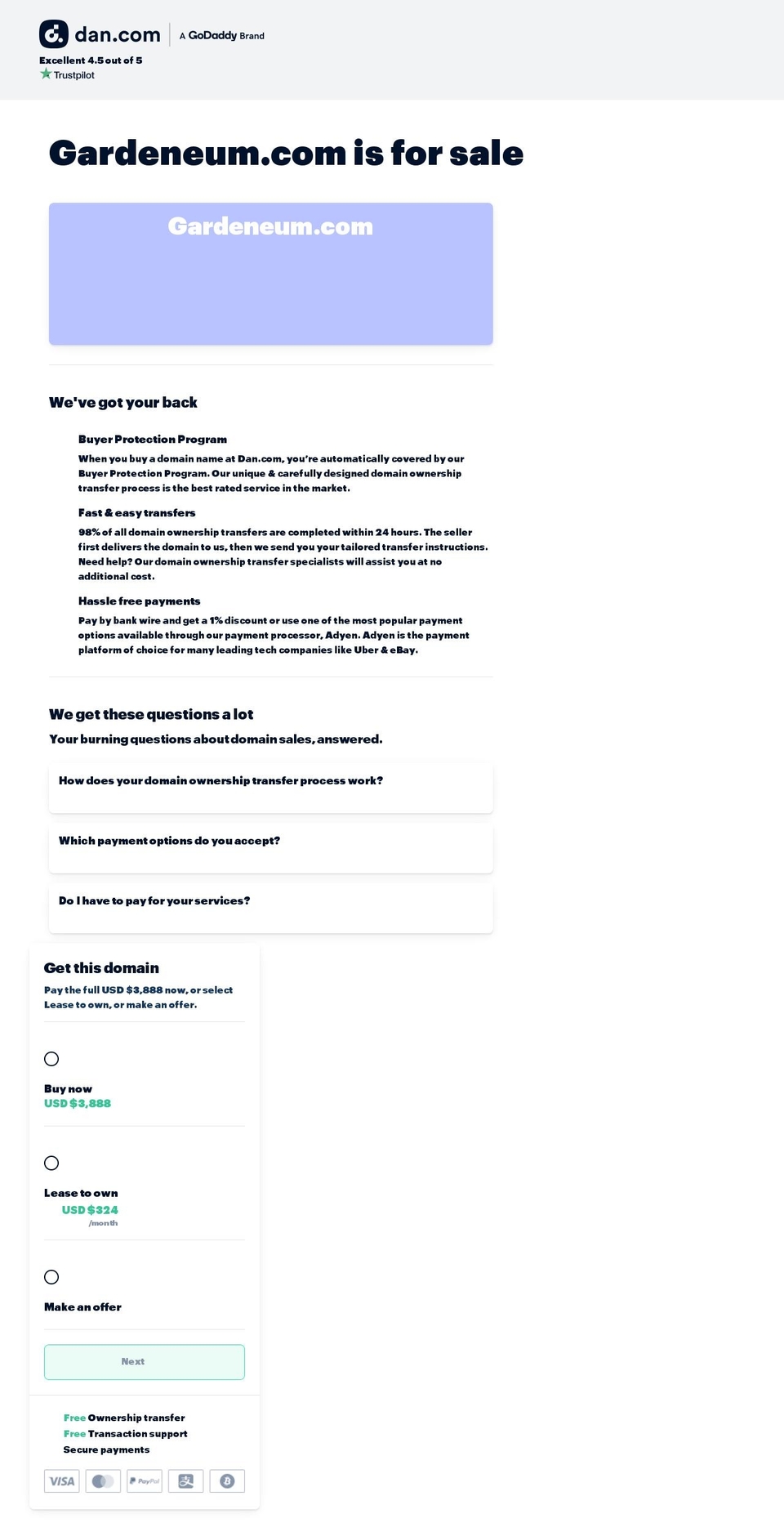 gardeneum.com — Shopify storefront screenshot