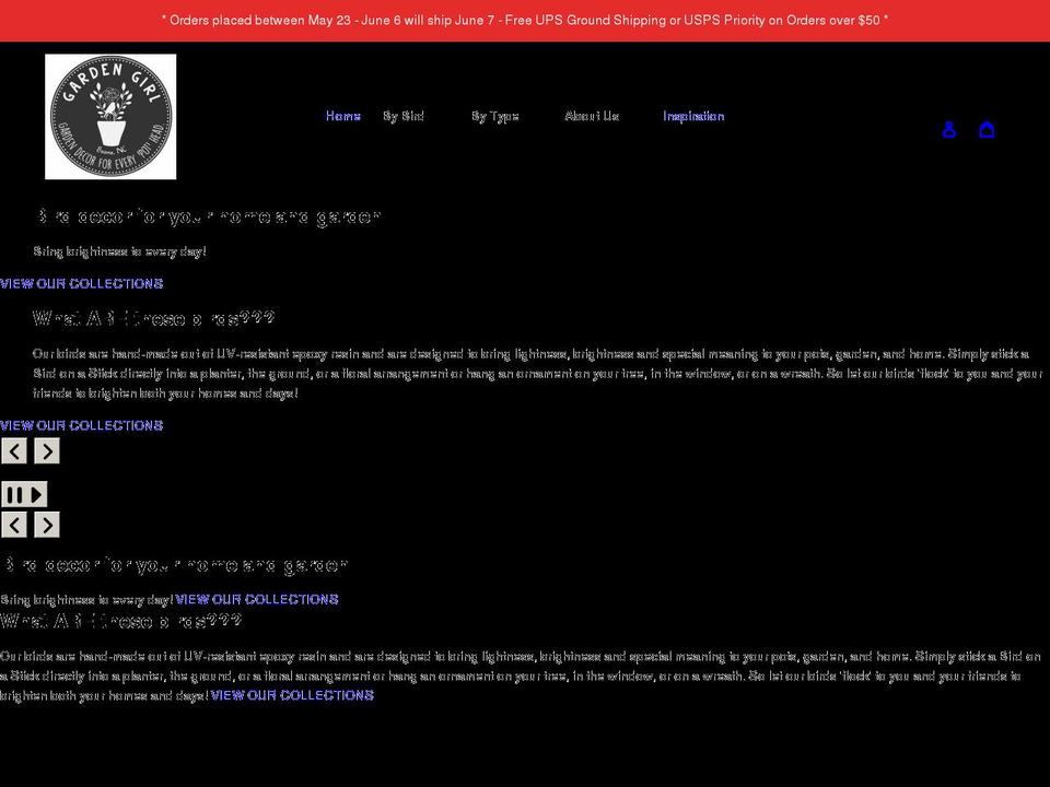 gardengirlnc.com shopify website screenshot