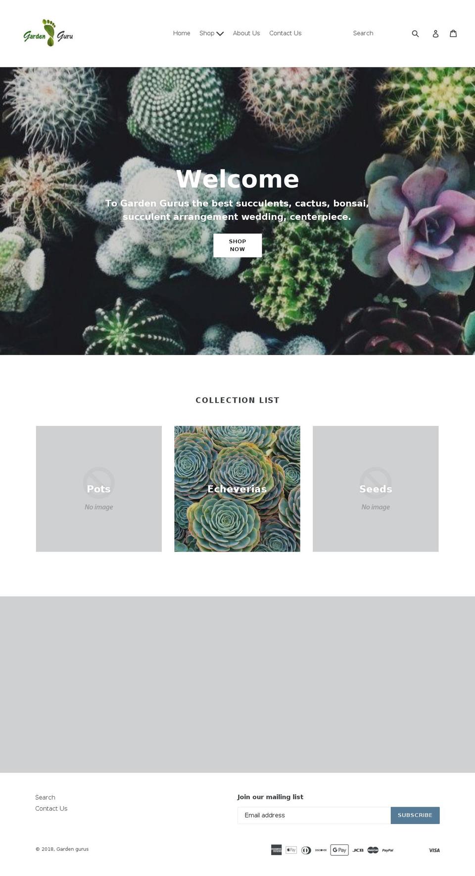 gardengurus.us shopify website screenshot