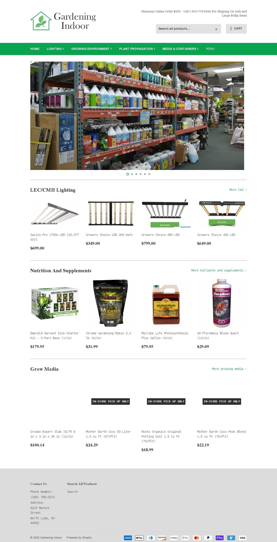gardening-indoor.com shopify website screenshot