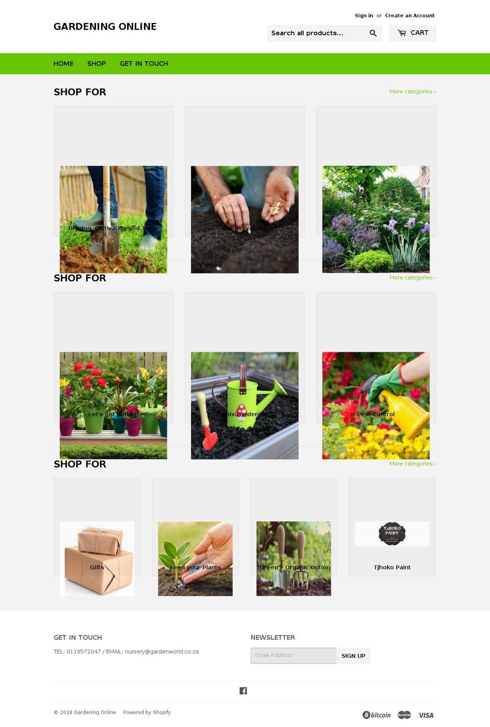 gardeningonline.net shopify website screenshot