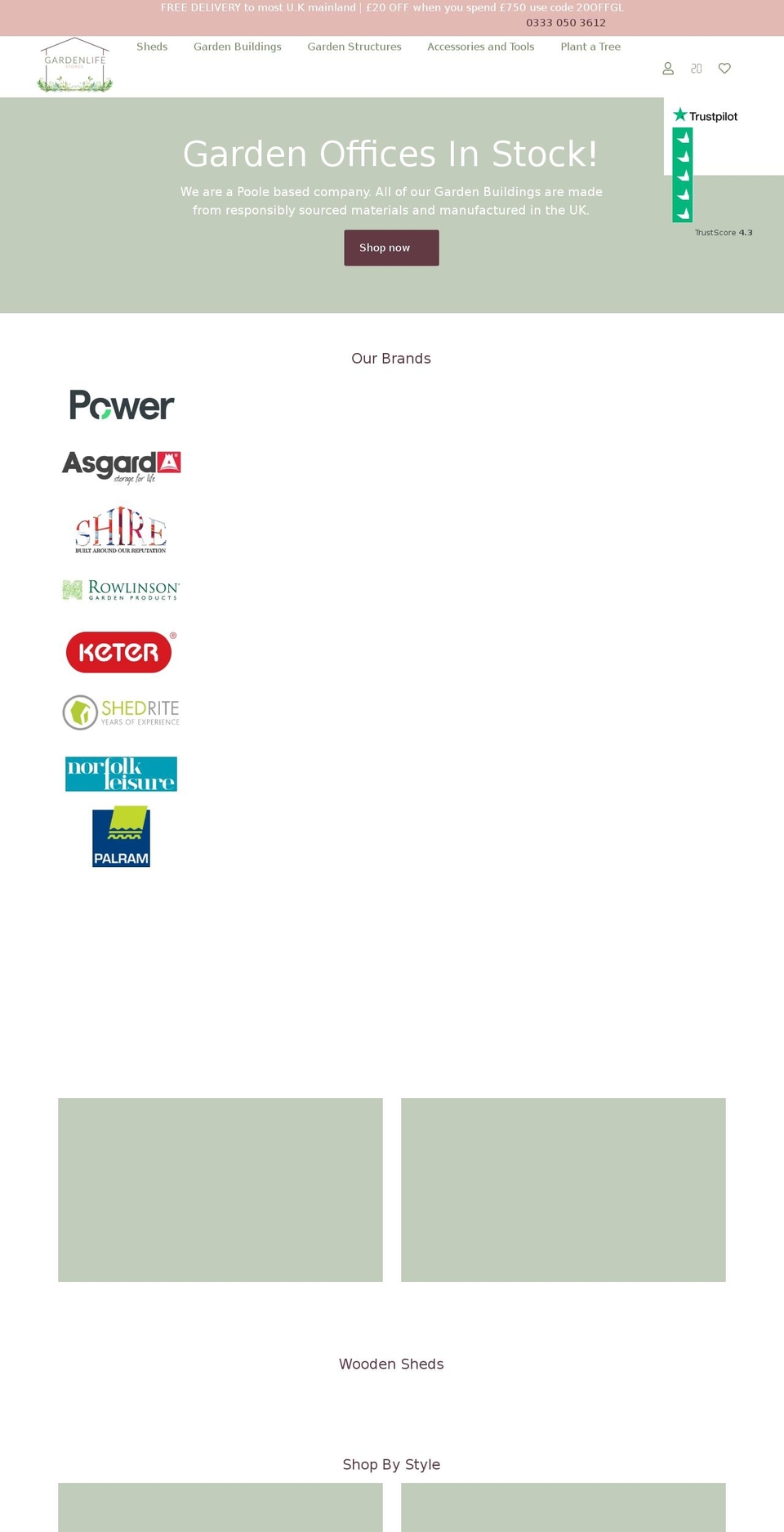 gardenlifestores.com shopify website screenshot