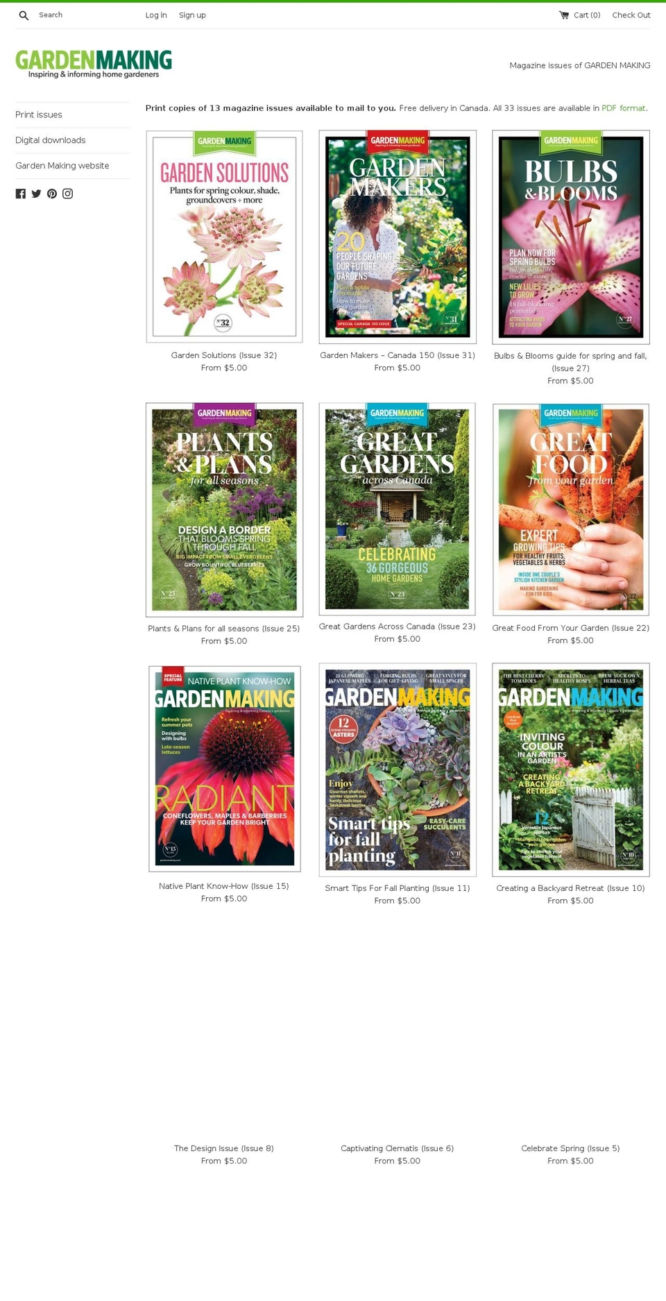 gardenmaking.myshopify.com — Shopify storefront screenshot