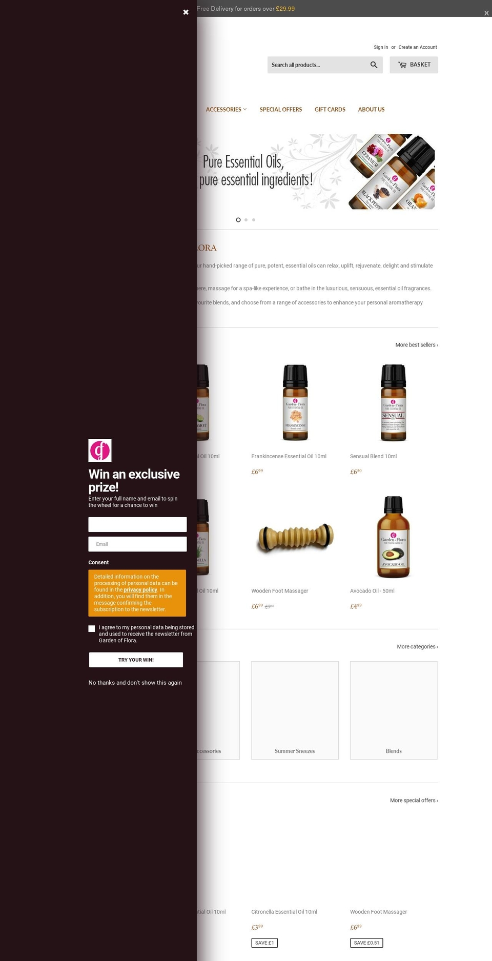 gardenofflora.com — Shopify storefront screenshot