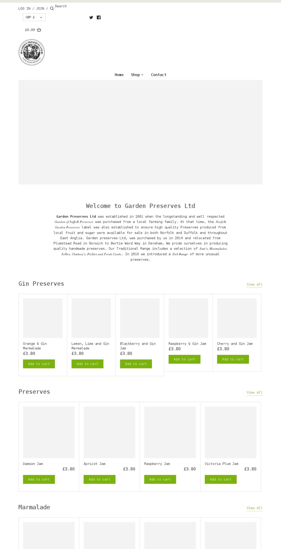gardenpreserves.com shopify website screenshot