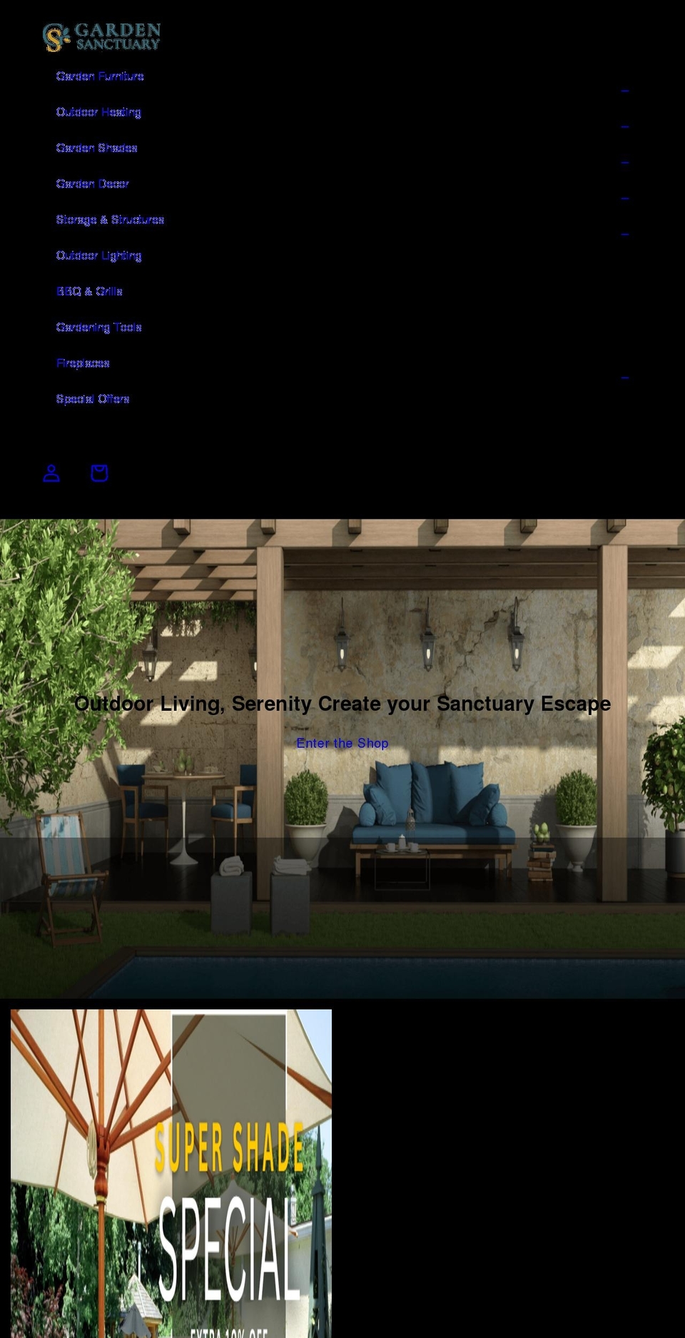 gardensanctuary.co.uk shopify website screenshot