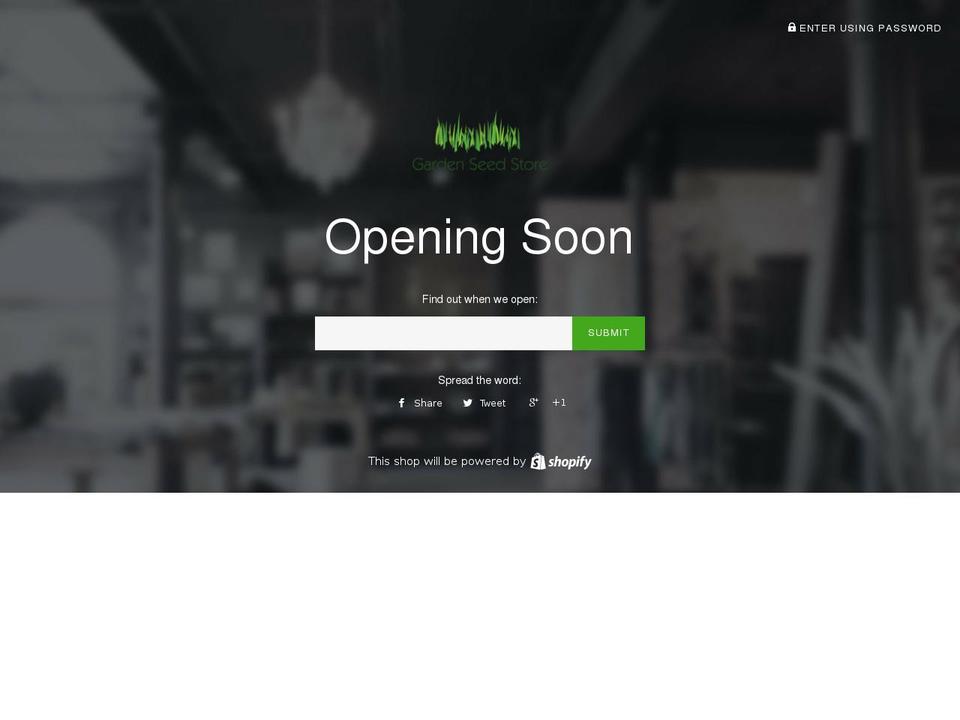 gardenseedstore.com — Shopify storefront screenshot