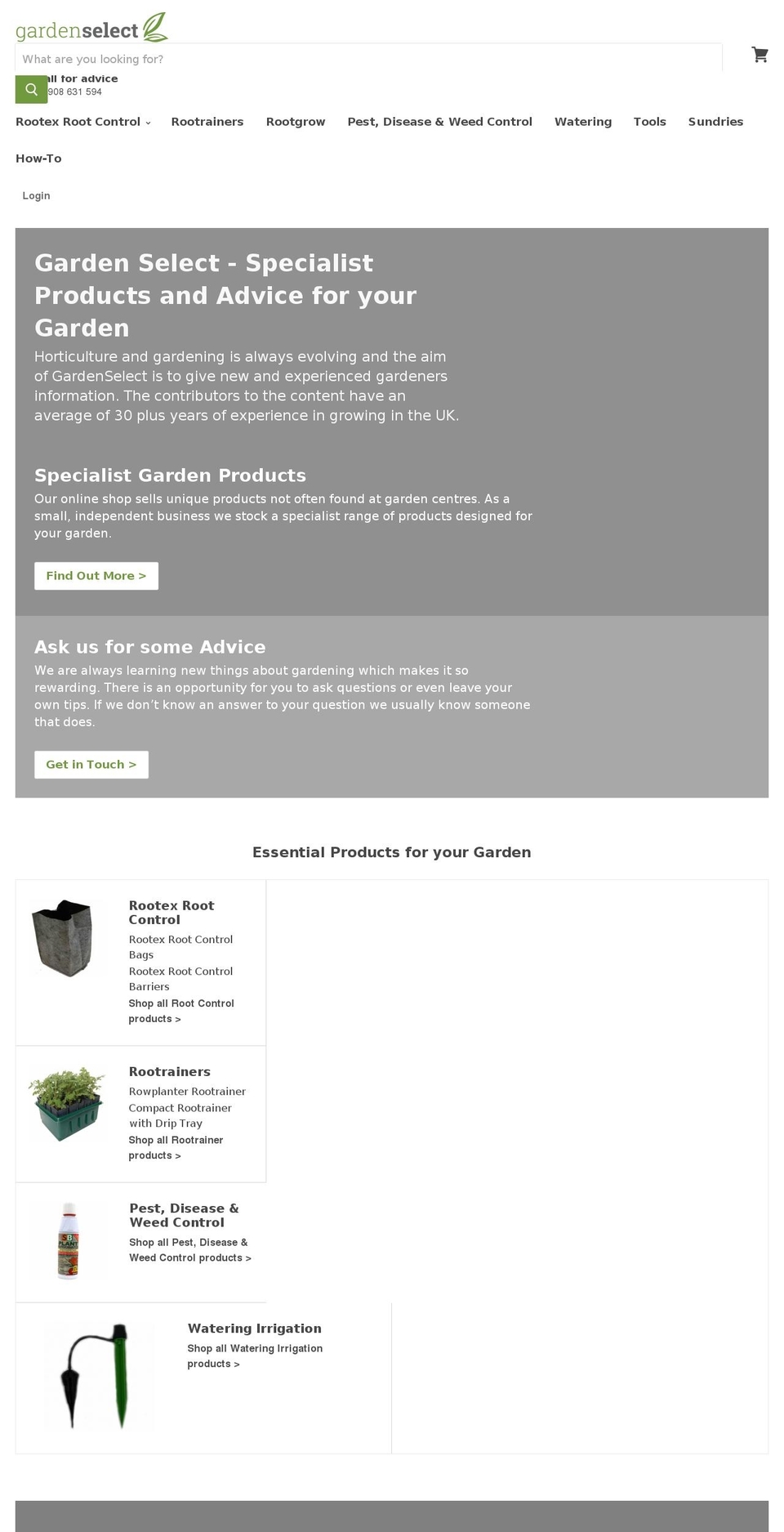 gardenselect.co.uk shopify website screenshot