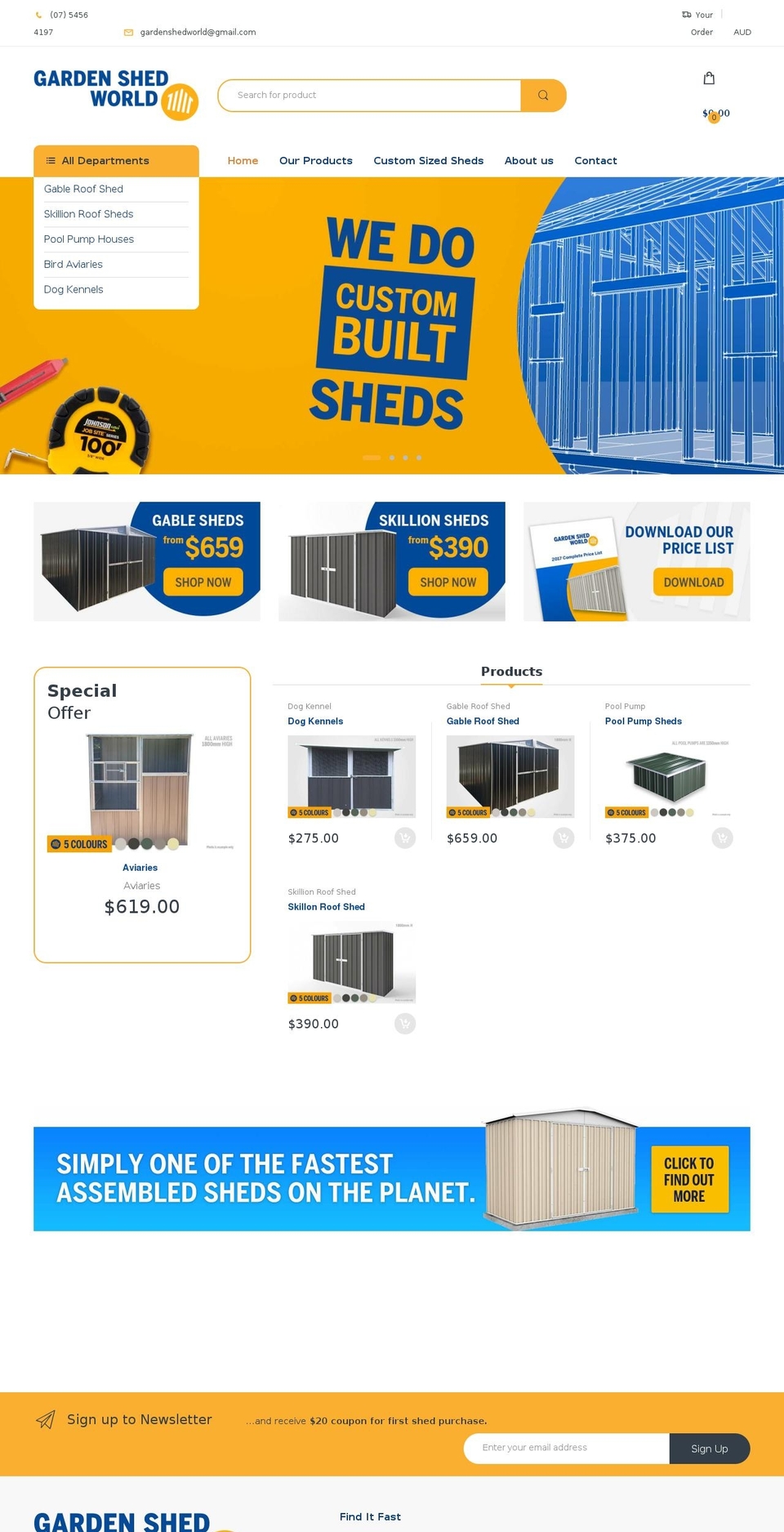 electro-v-1-2-home-1 Shopify theme site example gardenshedworld.com.au