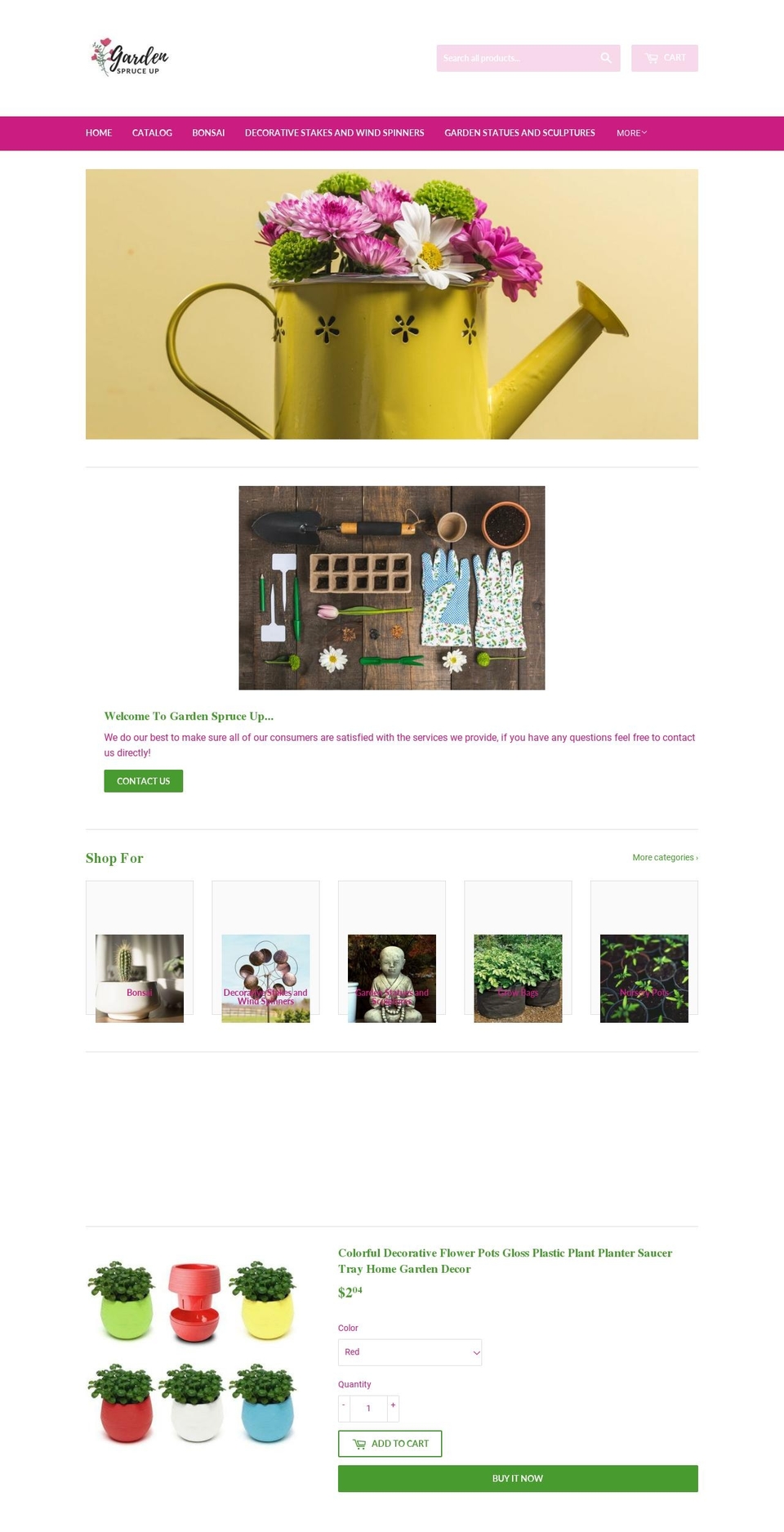 gardenspruceup.com — Shopify storefront screenshot