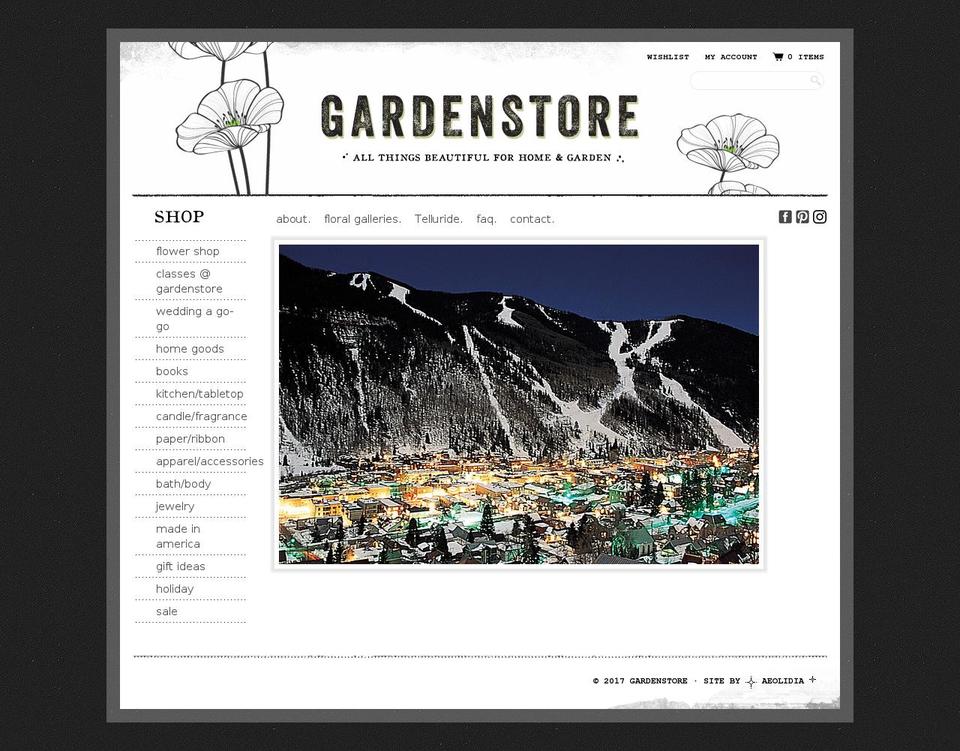 gardenstorehome.com shopify website screenshot