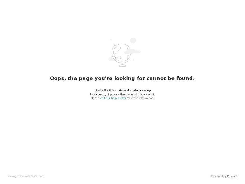 gardenswithtaste.com — Shopify storefront screenshot