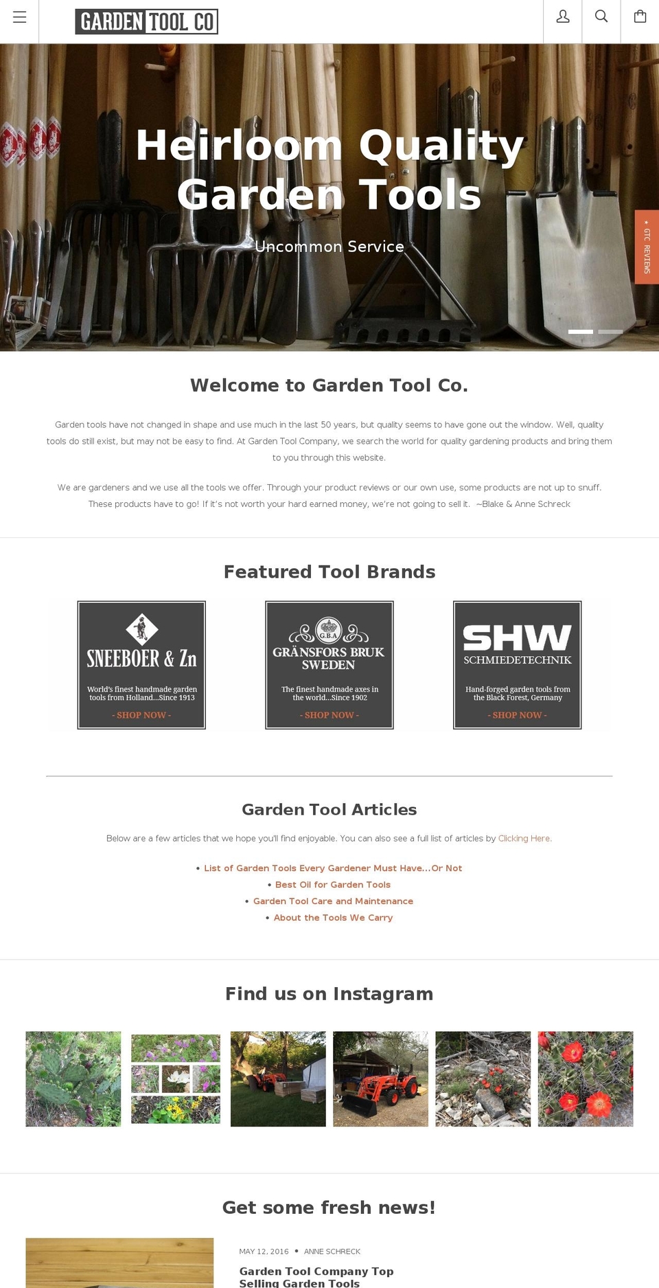 gardentoolco.com shopify website screenshot
