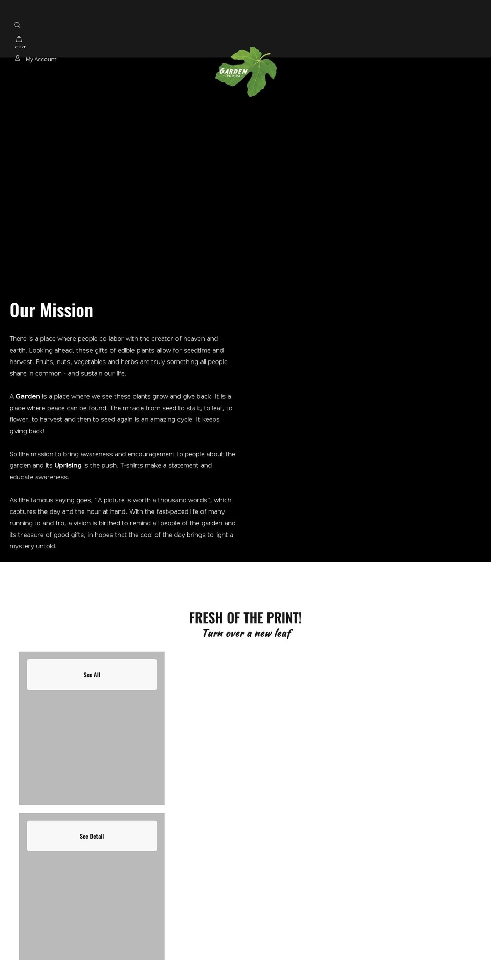 gardenuprising.com shopify website screenshot