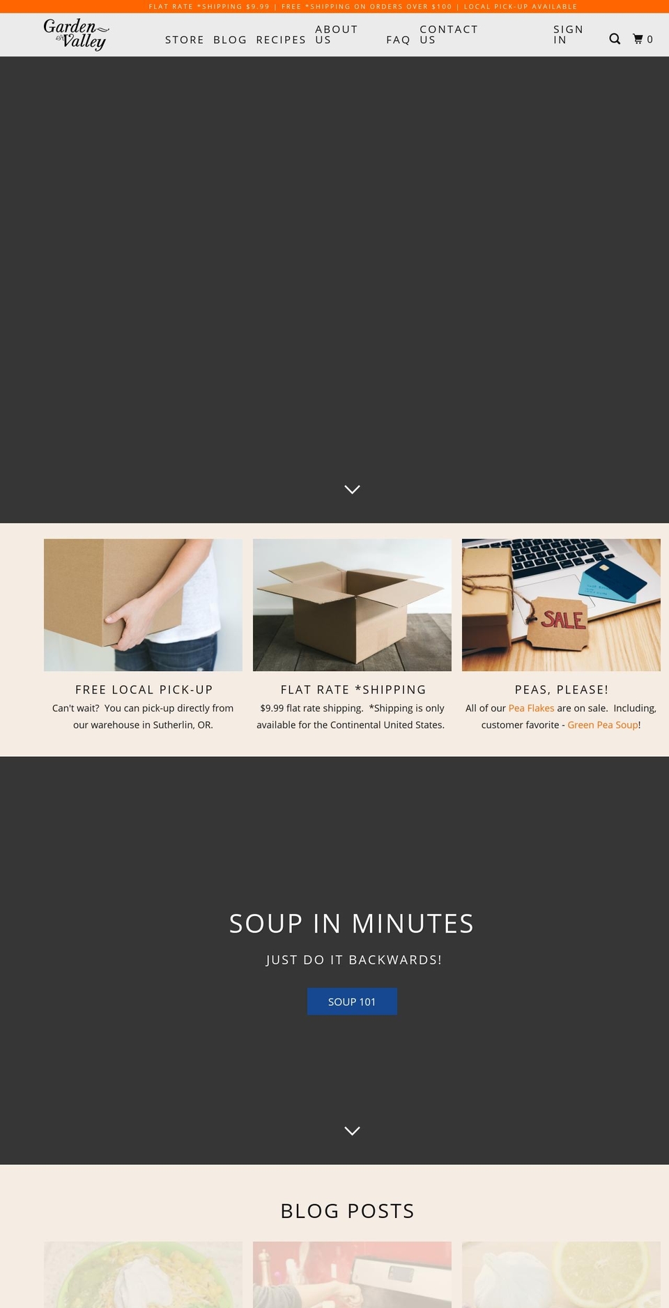 gardenvalleyfoods.com shopify website screenshot