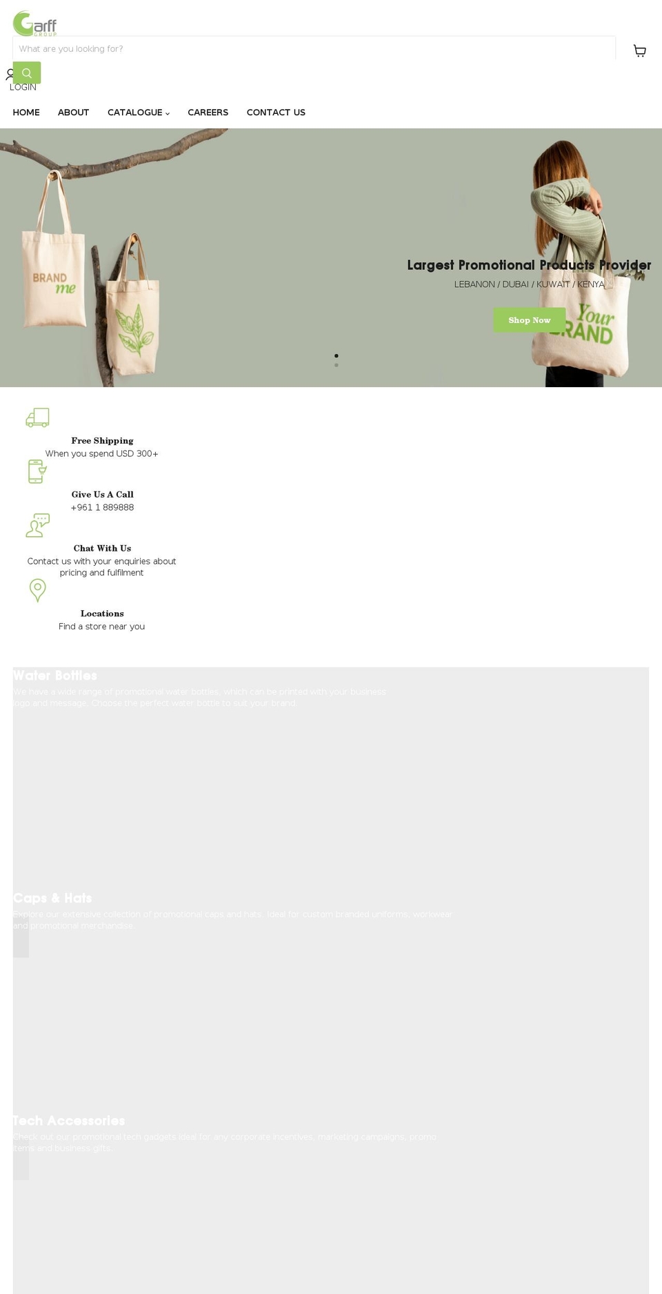 garffgroup.com shopify website screenshot