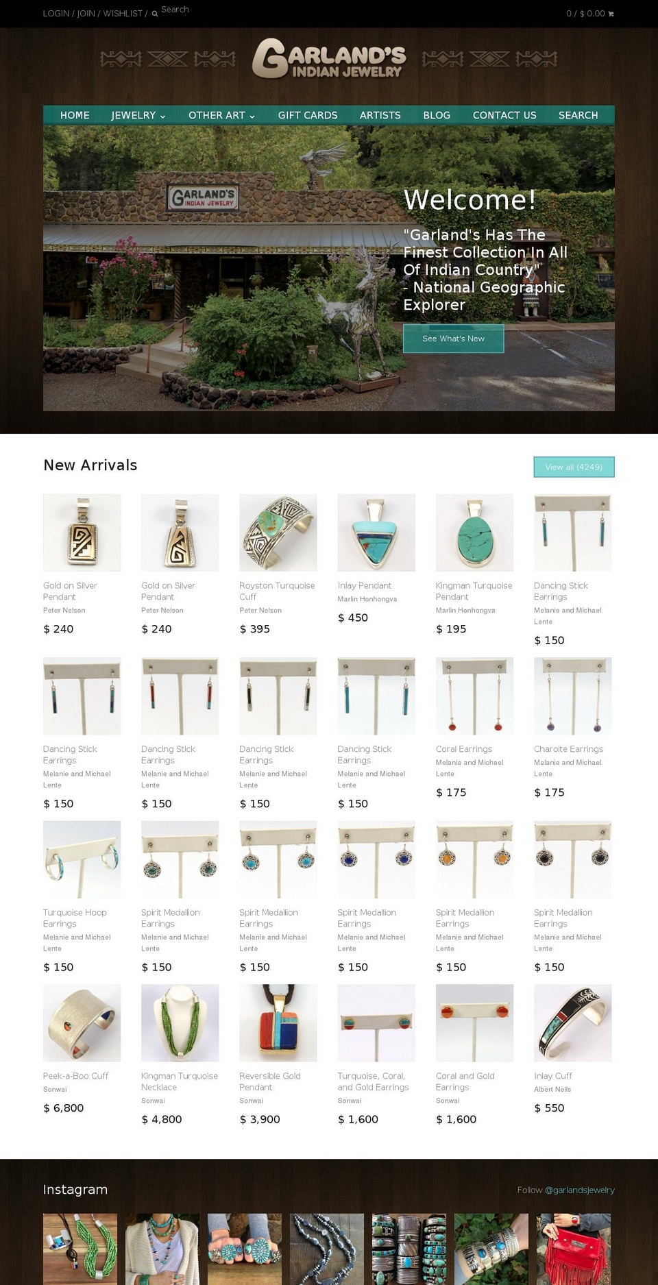 garlandstradingco.com shopify website screenshot