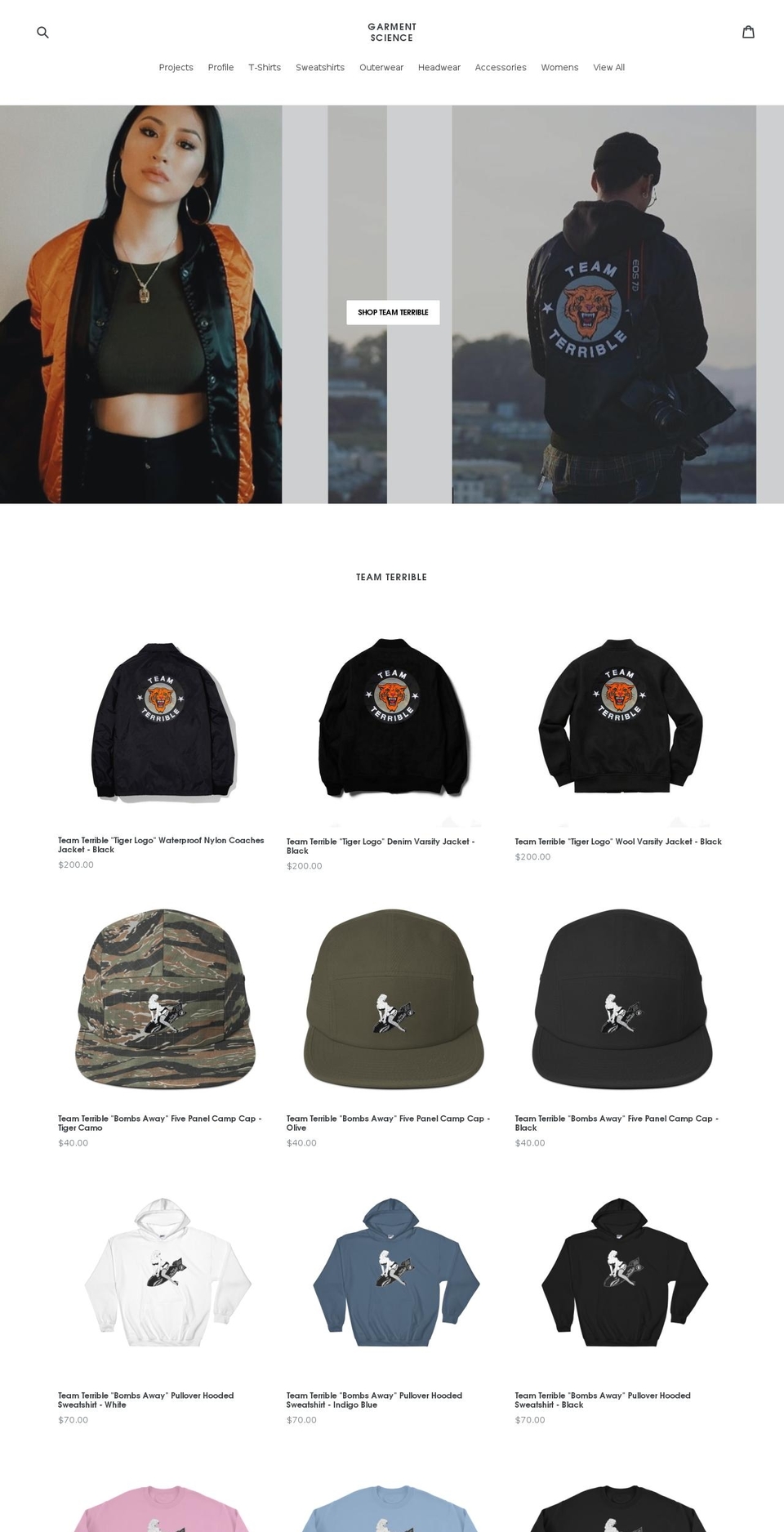 garment-science.com — Shopify storefront screenshot