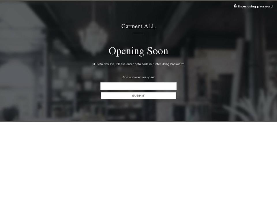 garmentall.com — Shopify storefront screenshot