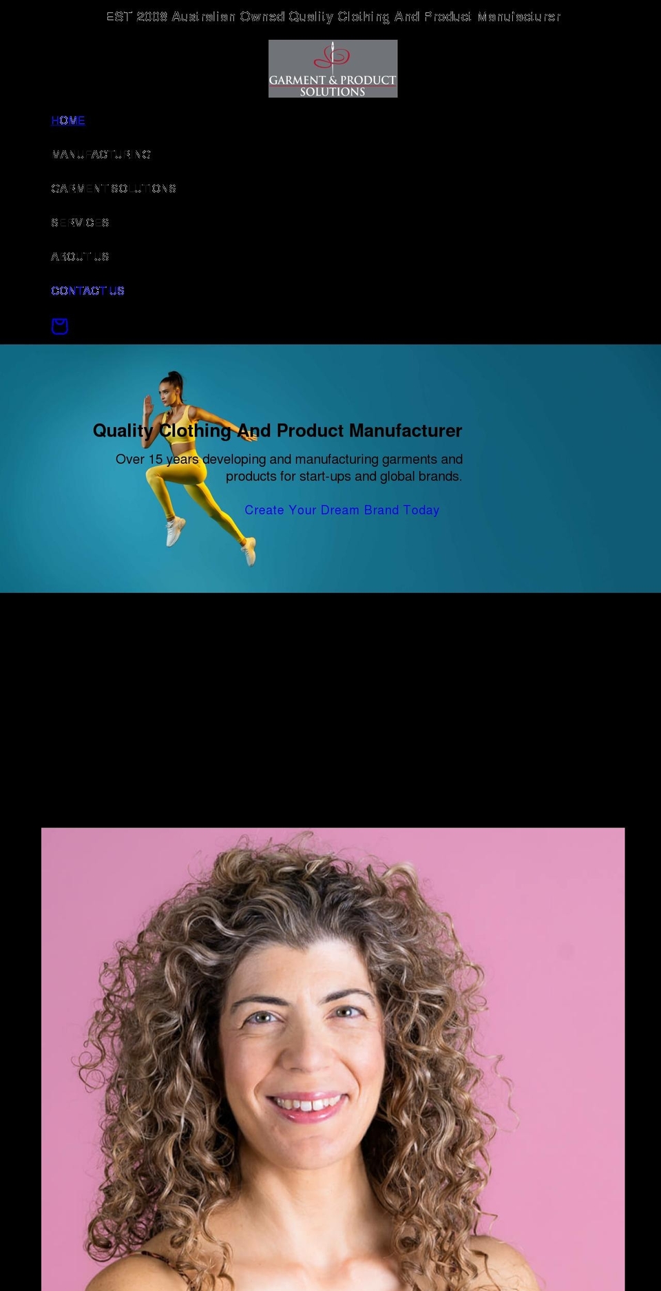 garmentandproductsolutions.com shopify website screenshot