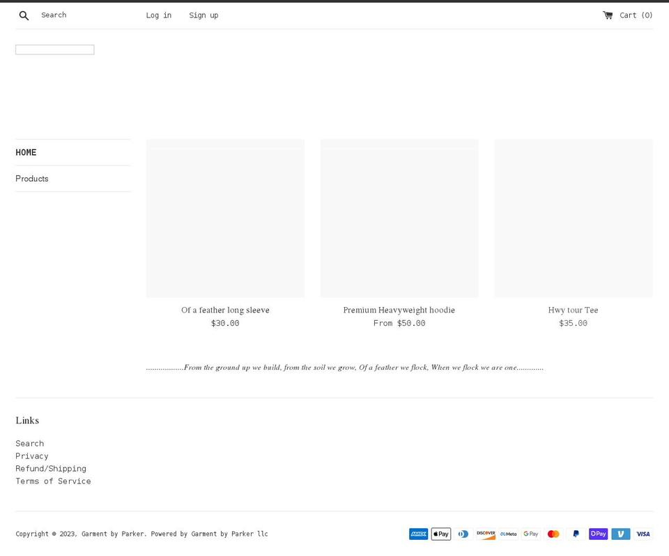 garmentbyparker.com shopify website screenshot