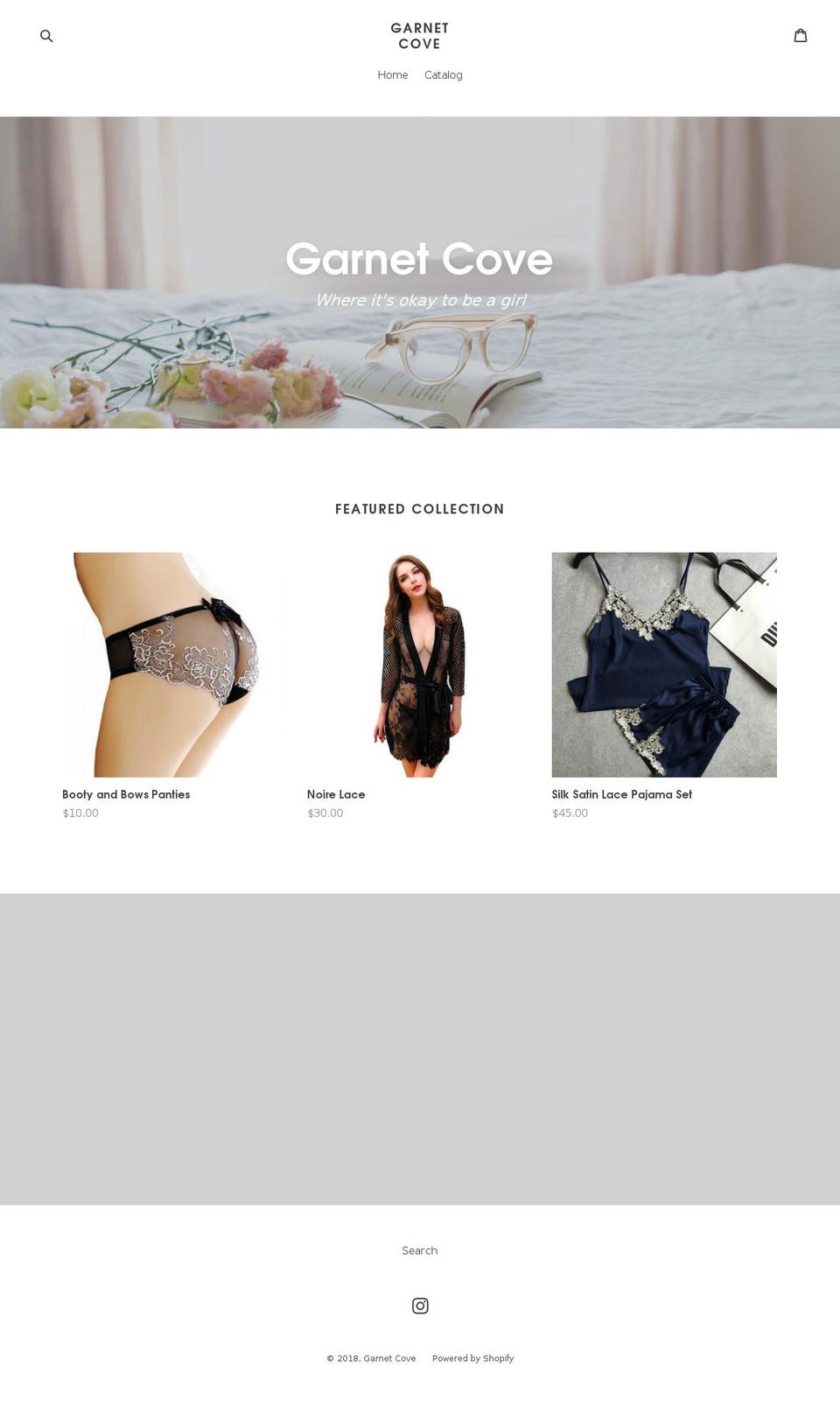 garnetcove.com — Shopify storefront screenshot