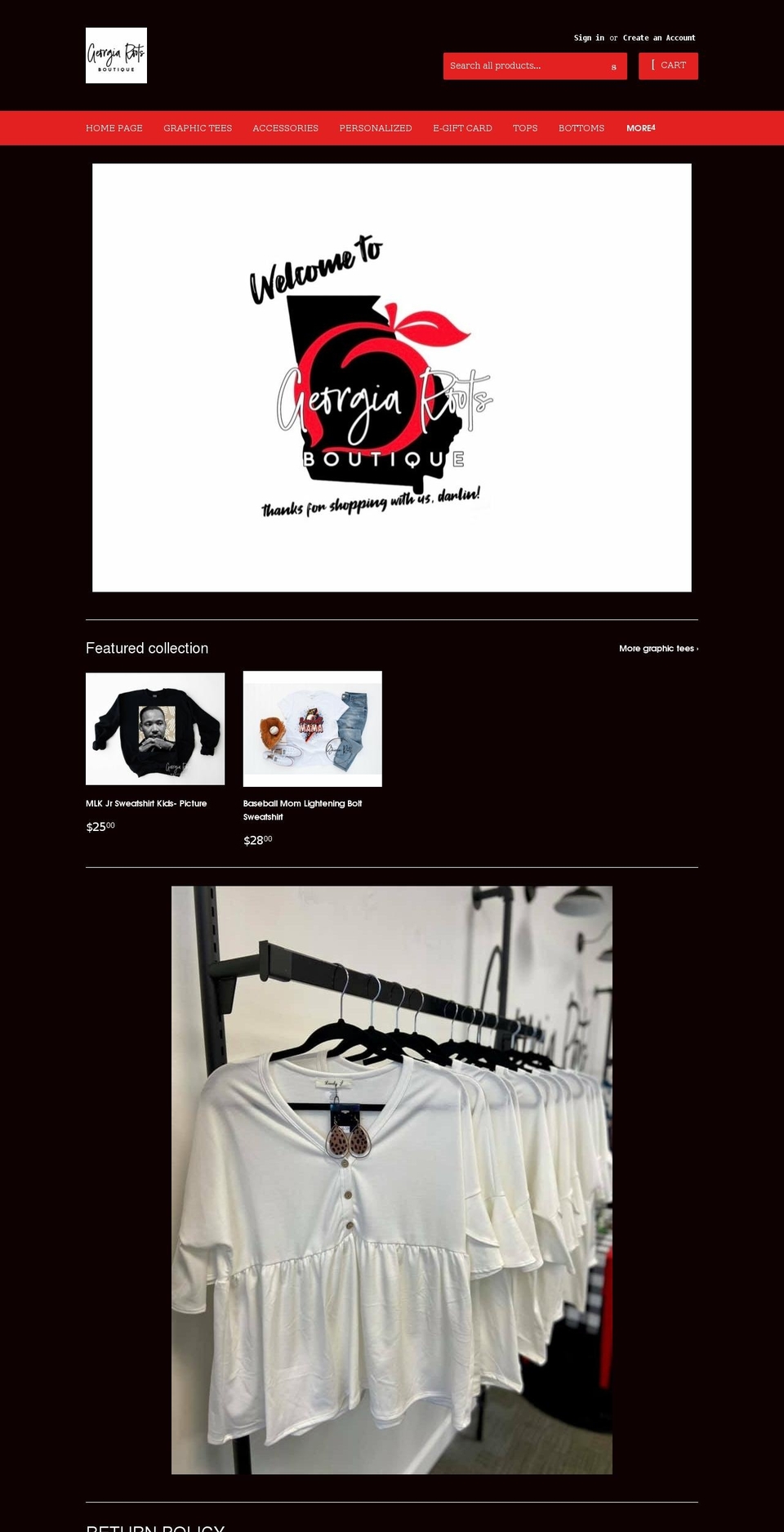 garootsboutique.com shopify website screenshot