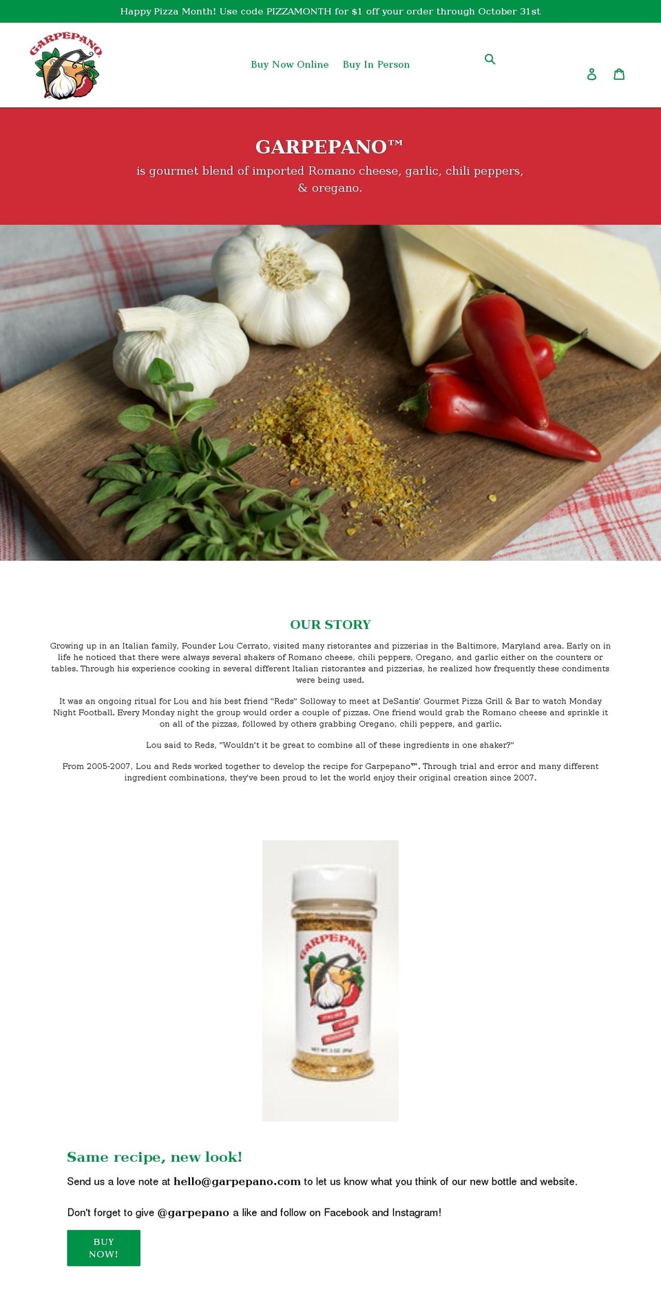 garpepano.com shopify website screenshot