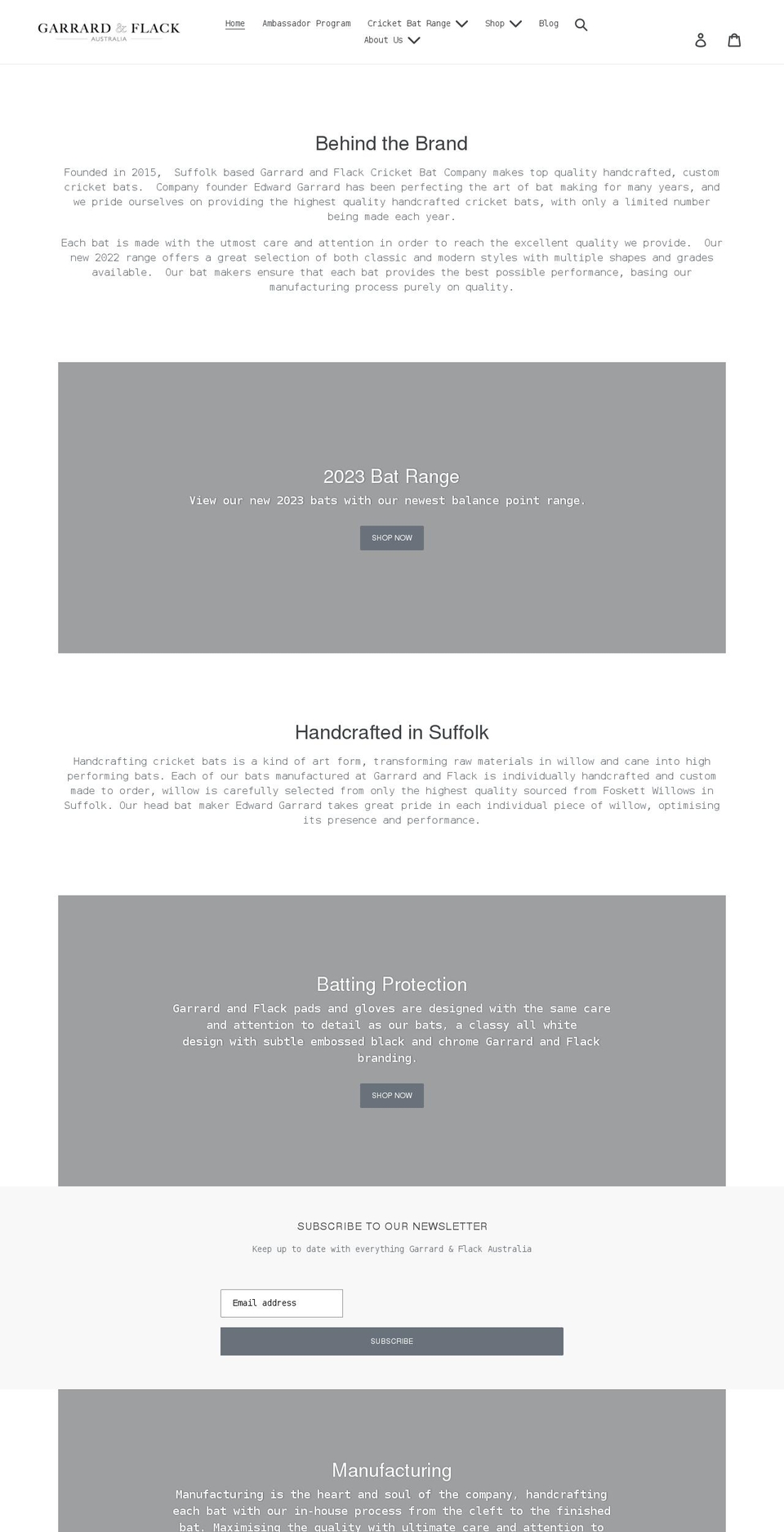 garrardandflack.com.au shopify website screenshot
