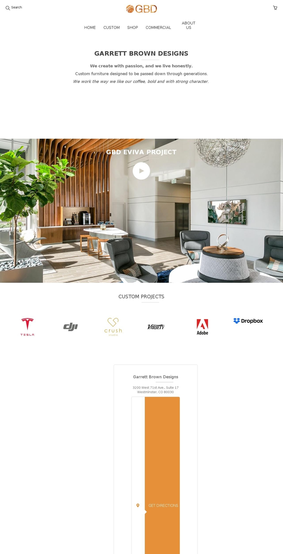garrettbrowndesigns.com — Shopify storefront screenshot