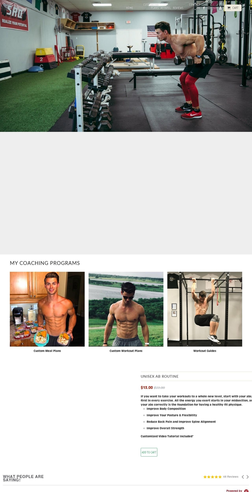 garrettmillerfitness.com shopify website screenshot