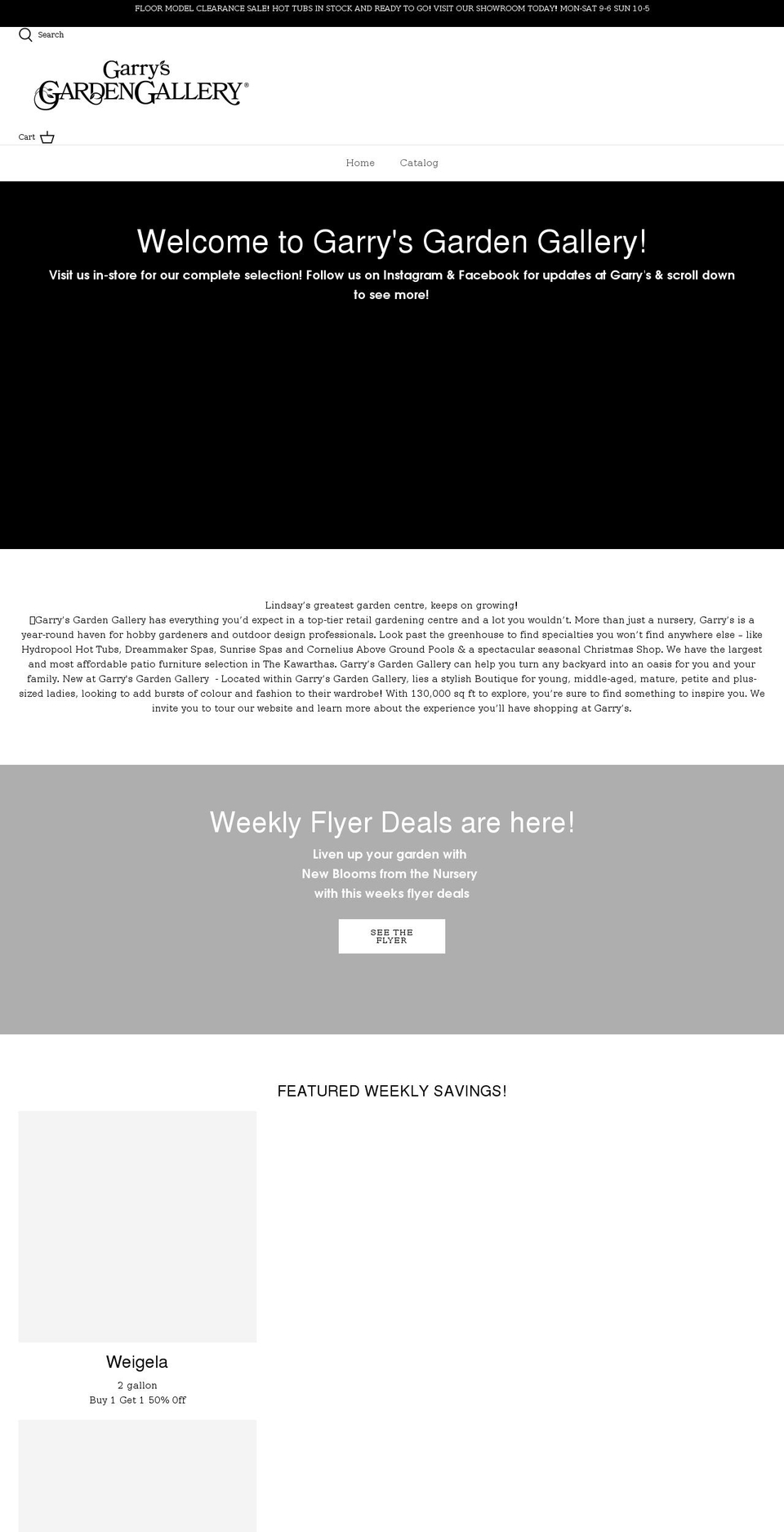 garrysgardengallery.com shopify website screenshot