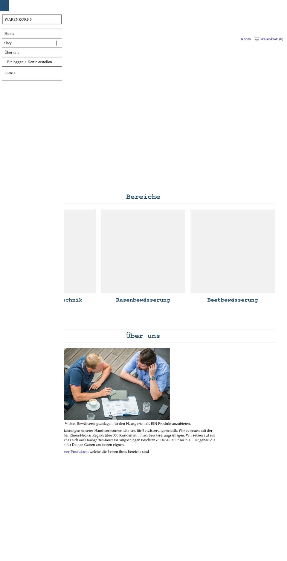 garten-wasser.de shopify website screenshot