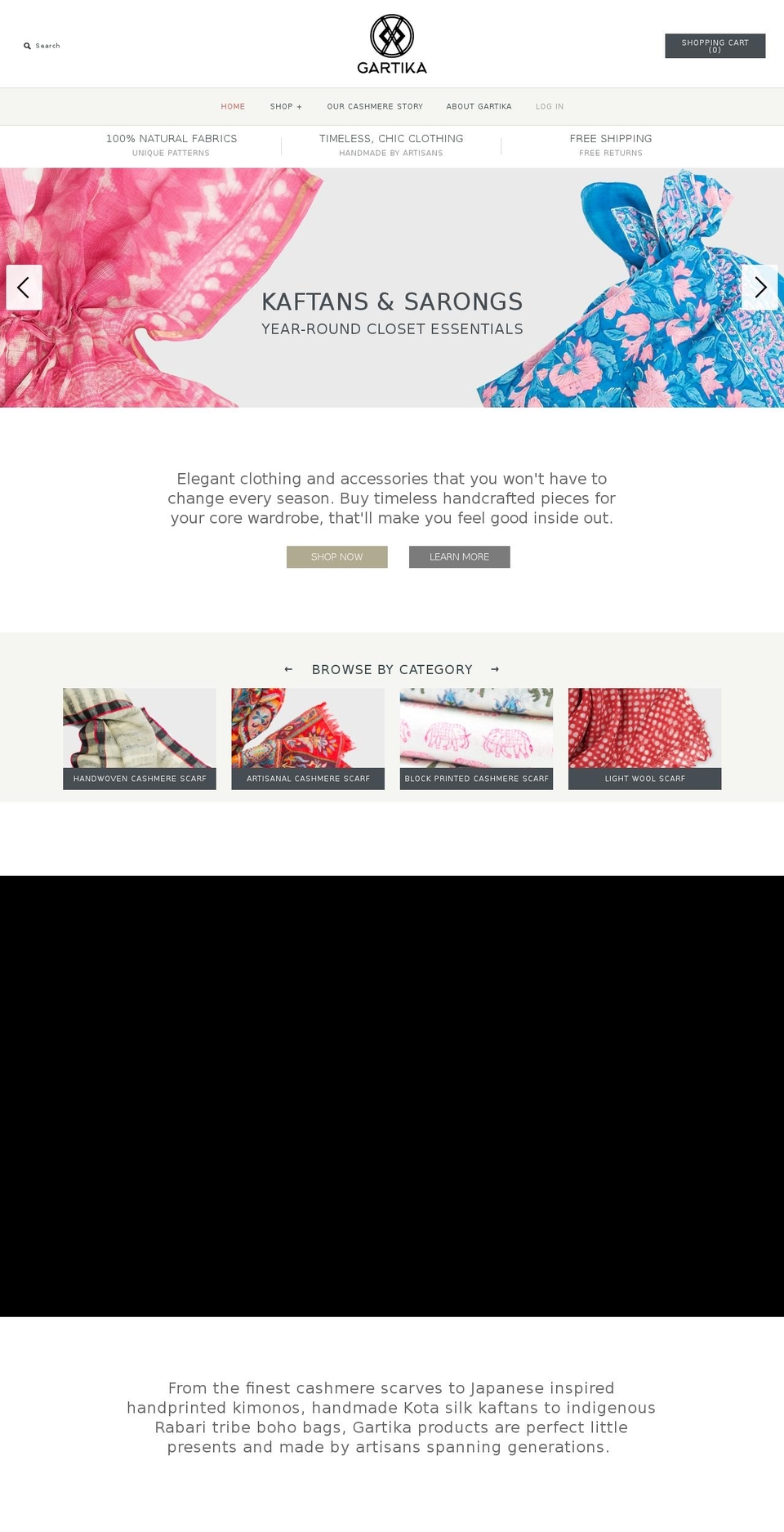 gartika.com — Shopify storefront screenshot