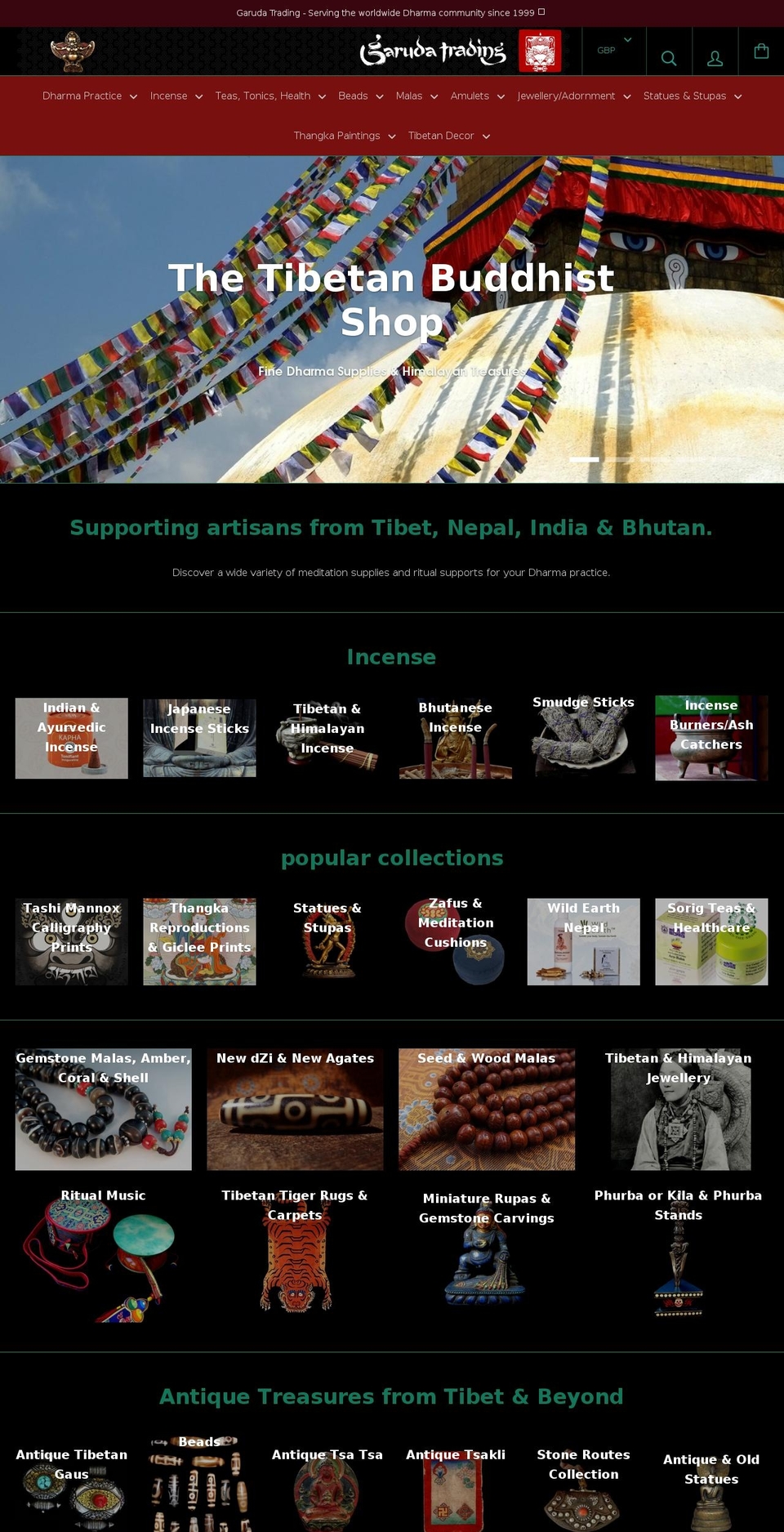garudatrading.com — Shopify storefront screenshot