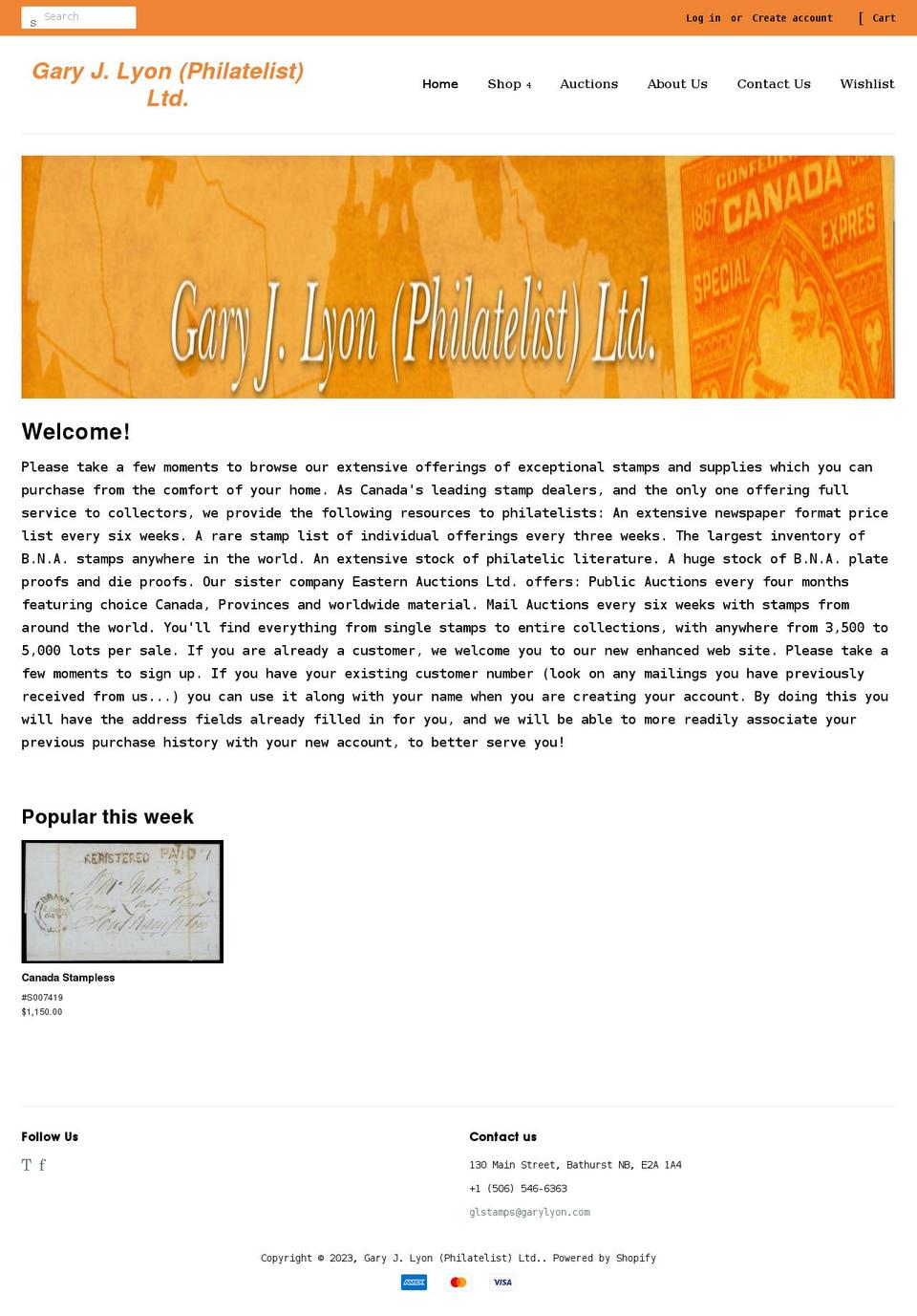 garylyon.com shopify website screenshot
