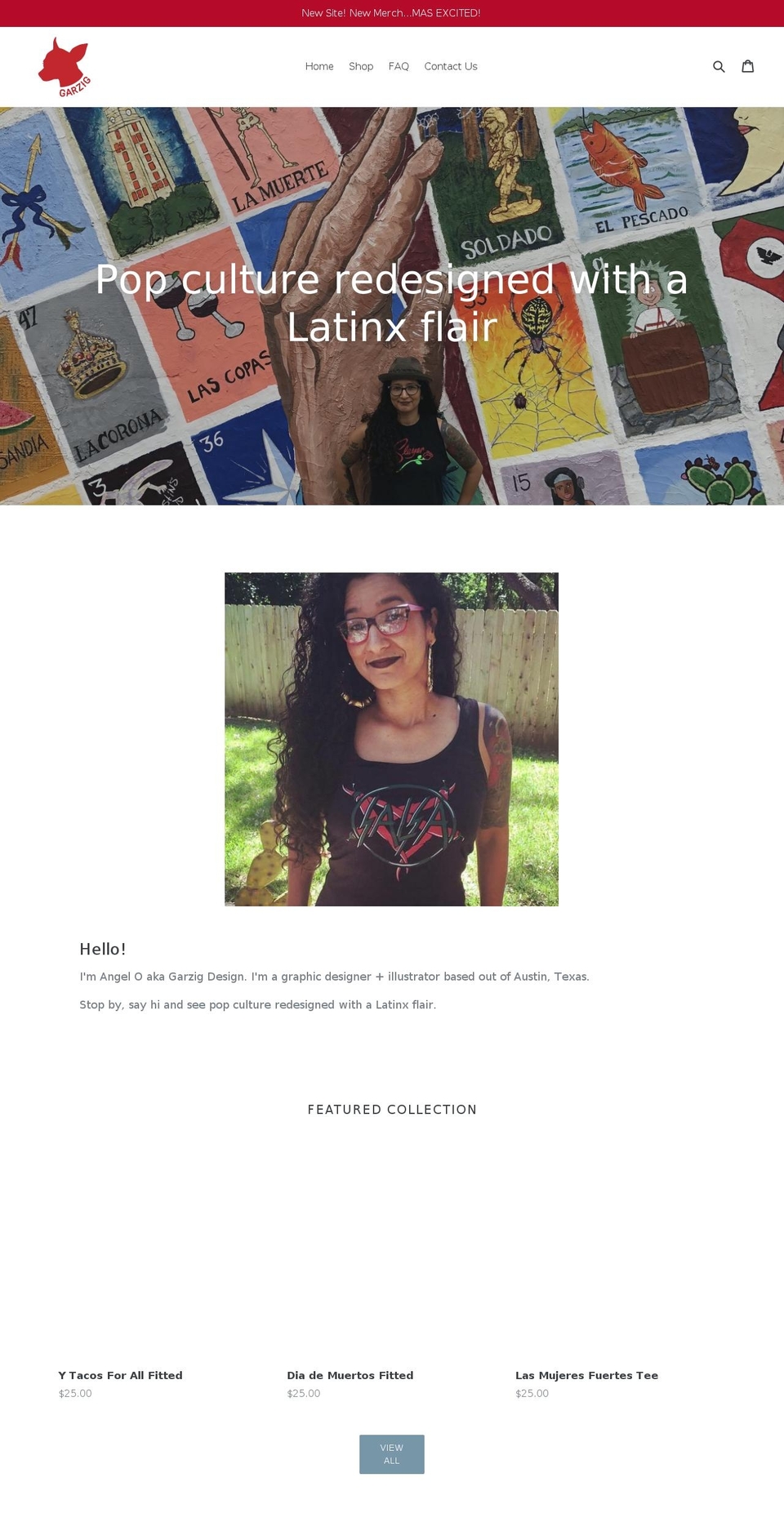 garzigdesign.com shopify website screenshot